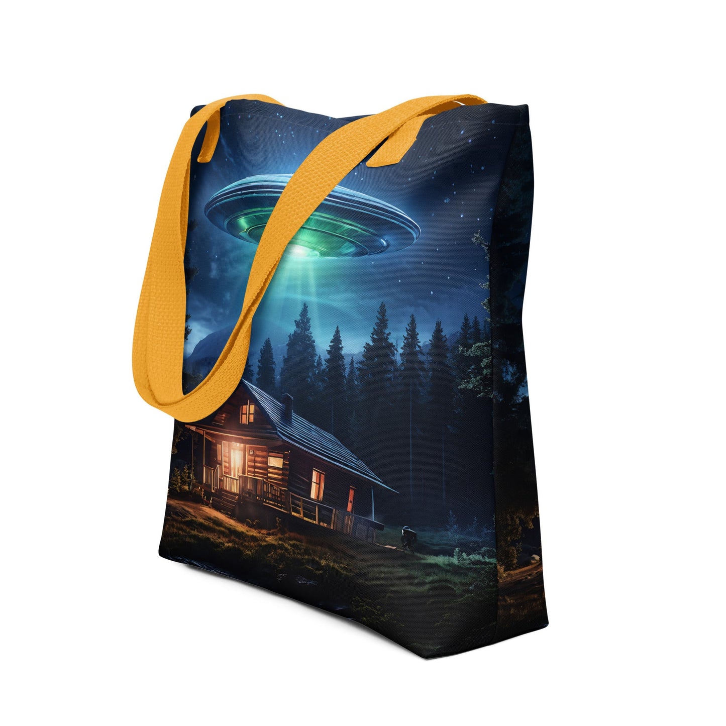 UFO Over House Tote Bag - Tote Bags - Discovery Co.