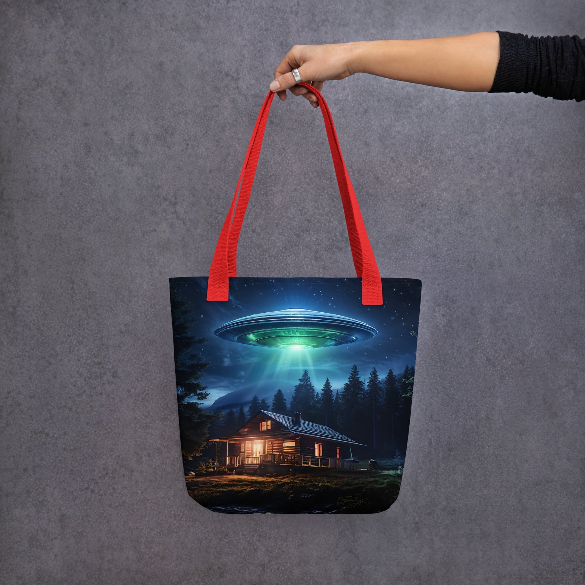 UFO Over House Tote Bag - Tote Bags - Discovery Co.