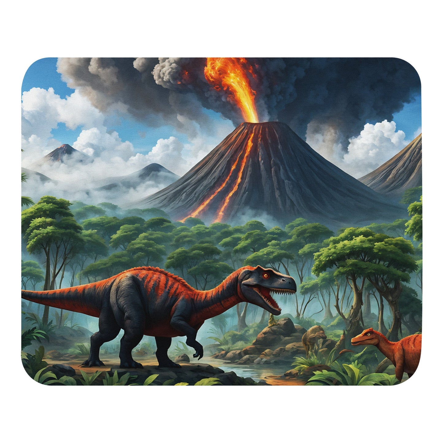 Volcano and Dinosaurs II Mouse Pad - Mouse Pads - Discovery Co.