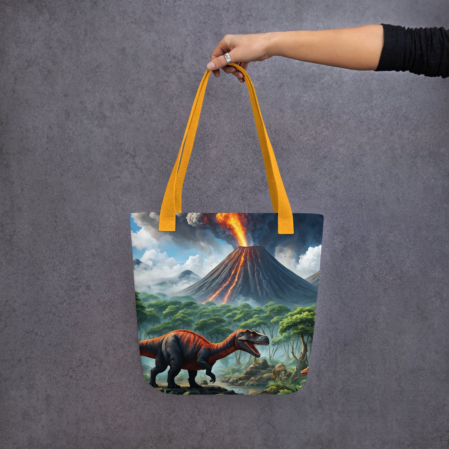 Volcano and Dinosaurs II Tote Bag - Tote Bags - Discovery Co.