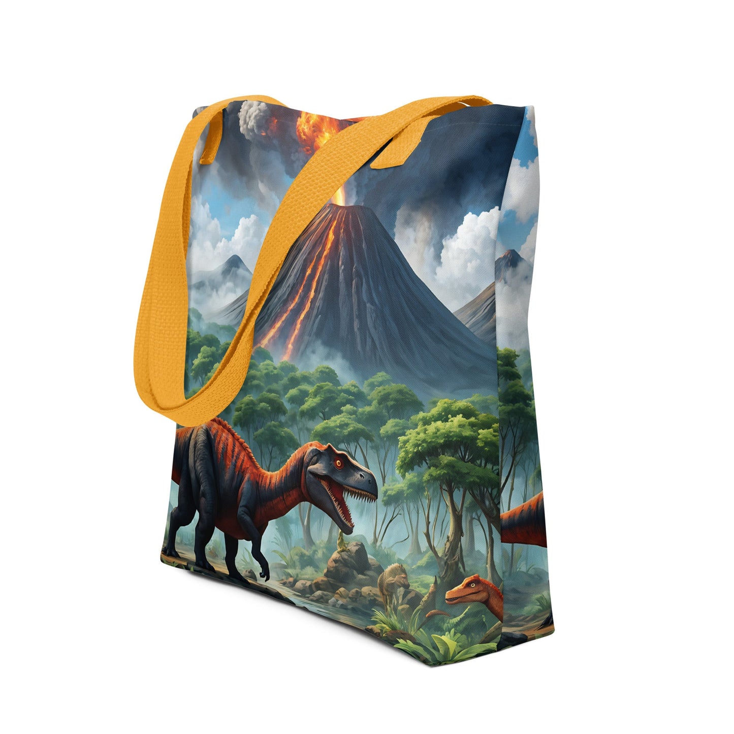 Volcano and Dinosaurs II Tote Bag - Tote Bags - Discovery Co.