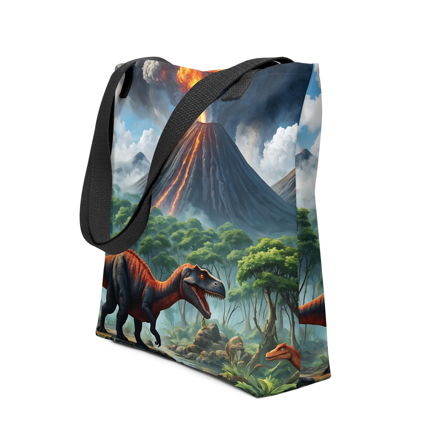 Volcano and Dinosaurs II Tote Bag - Tote Bags - Discovery Co.