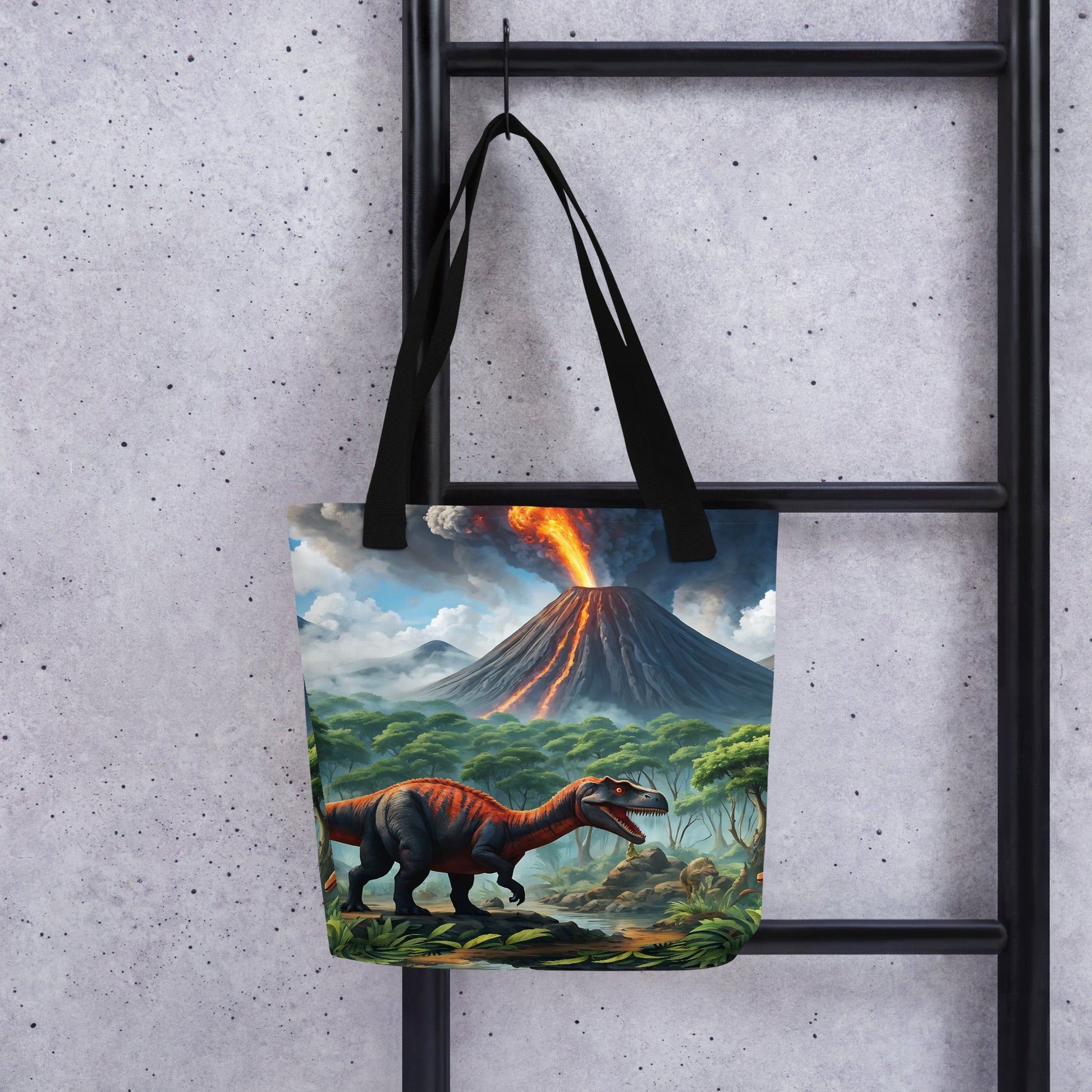 Volcano and Dinosaurs II Tote Bag - Tote Bags - Discovery Co.