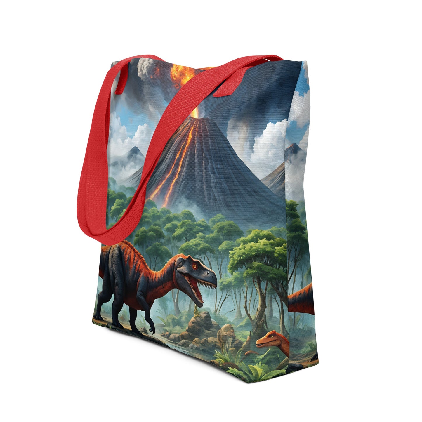 Volcano and Dinosaurs II Tote Bag - Tote Bags - Discovery Co.