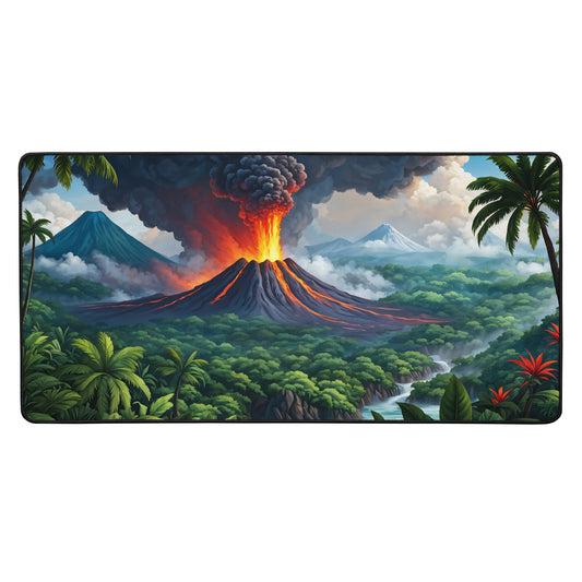 Volcano And Snowy Mountains Desk Mat - Mouse Pads - Discovery Co.
