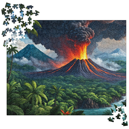 Volcano and Snowy Mountains Jigsaw Puzzle - Puzzle - Discovery Co.