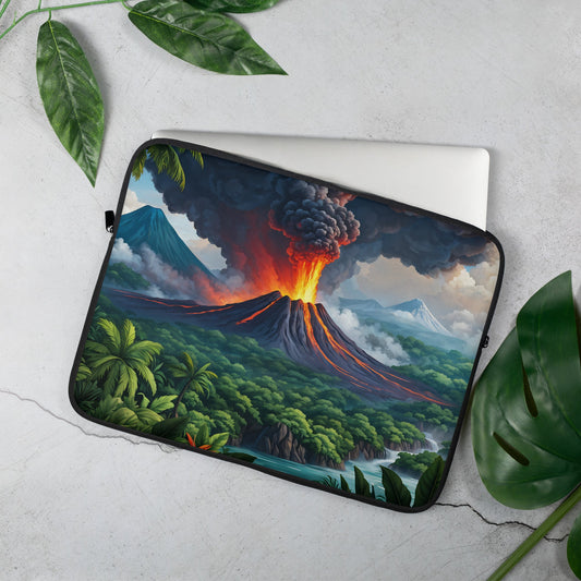 Volcano And Snowy Mountains Laptop Sleeve - Laptop Cases - Discovery Co.