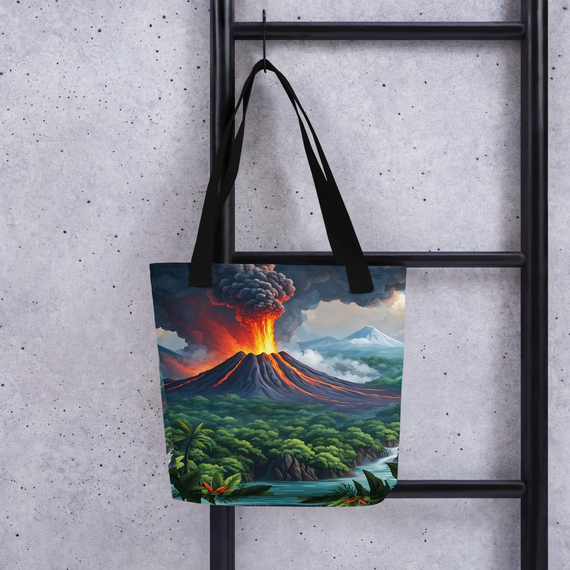 Volcano and Snowy Mountains Tote Bag - Tote Bags - Discovery Co.