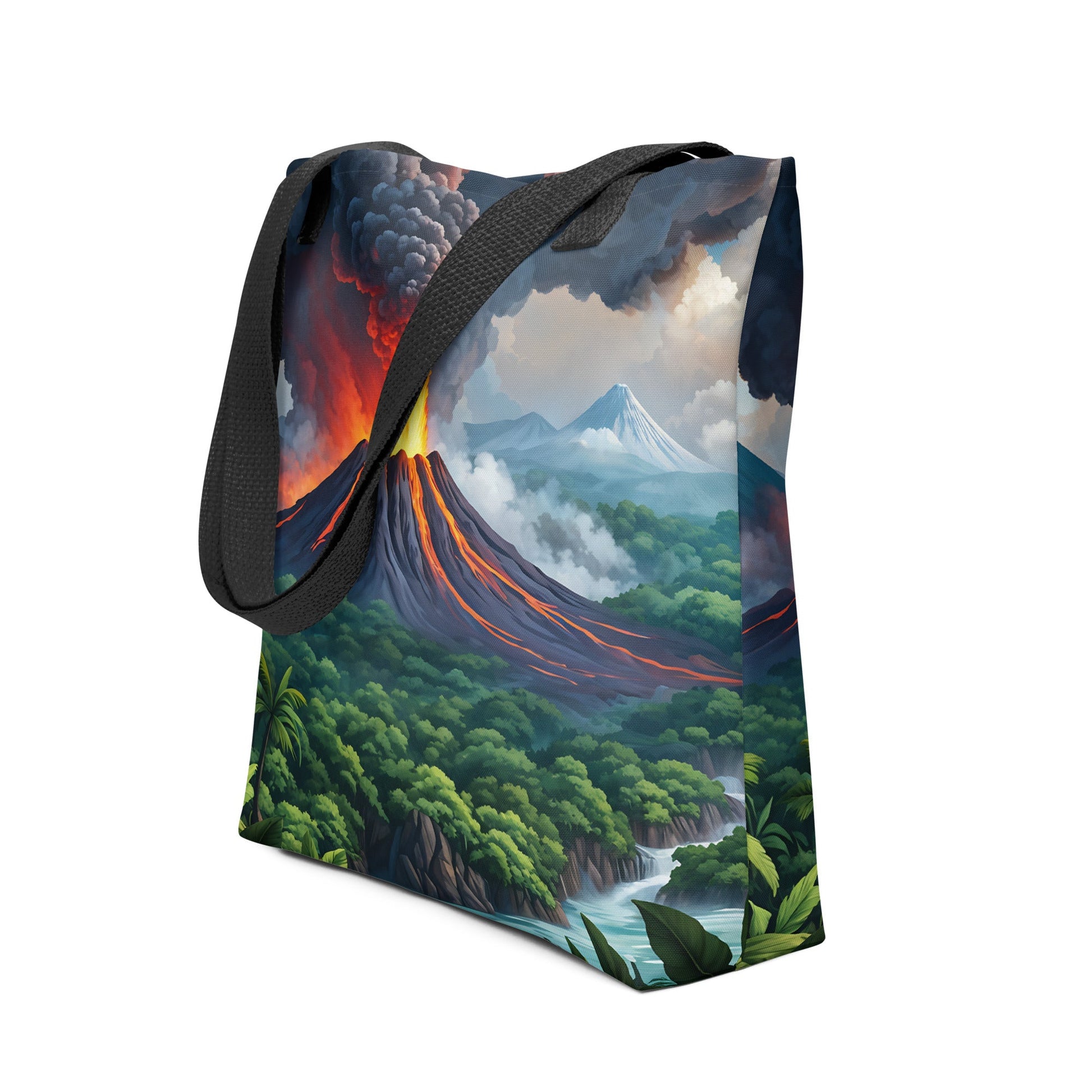 Volcano and Snowy Mountains Tote Bag - Tote Bags - Discovery Co.