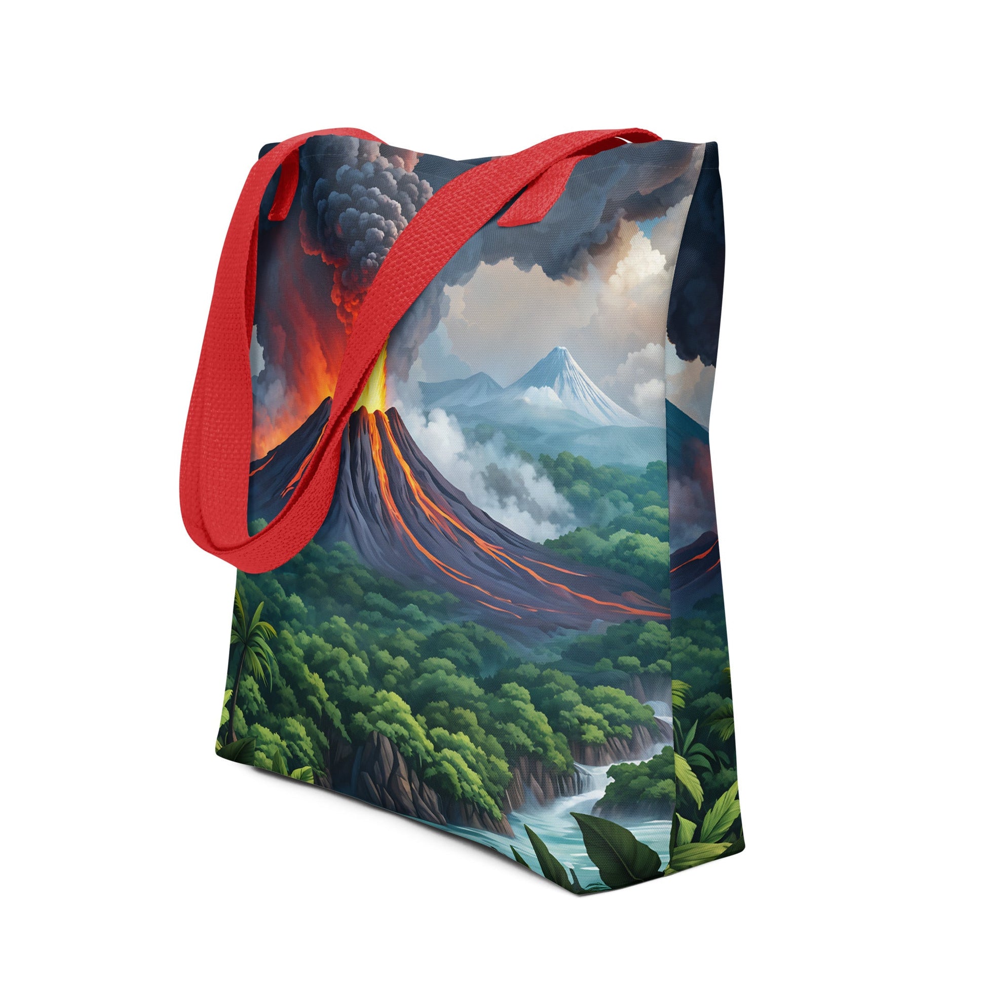 Volcano and Snowy Mountains Tote Bag - Tote Bags - Discovery Co.