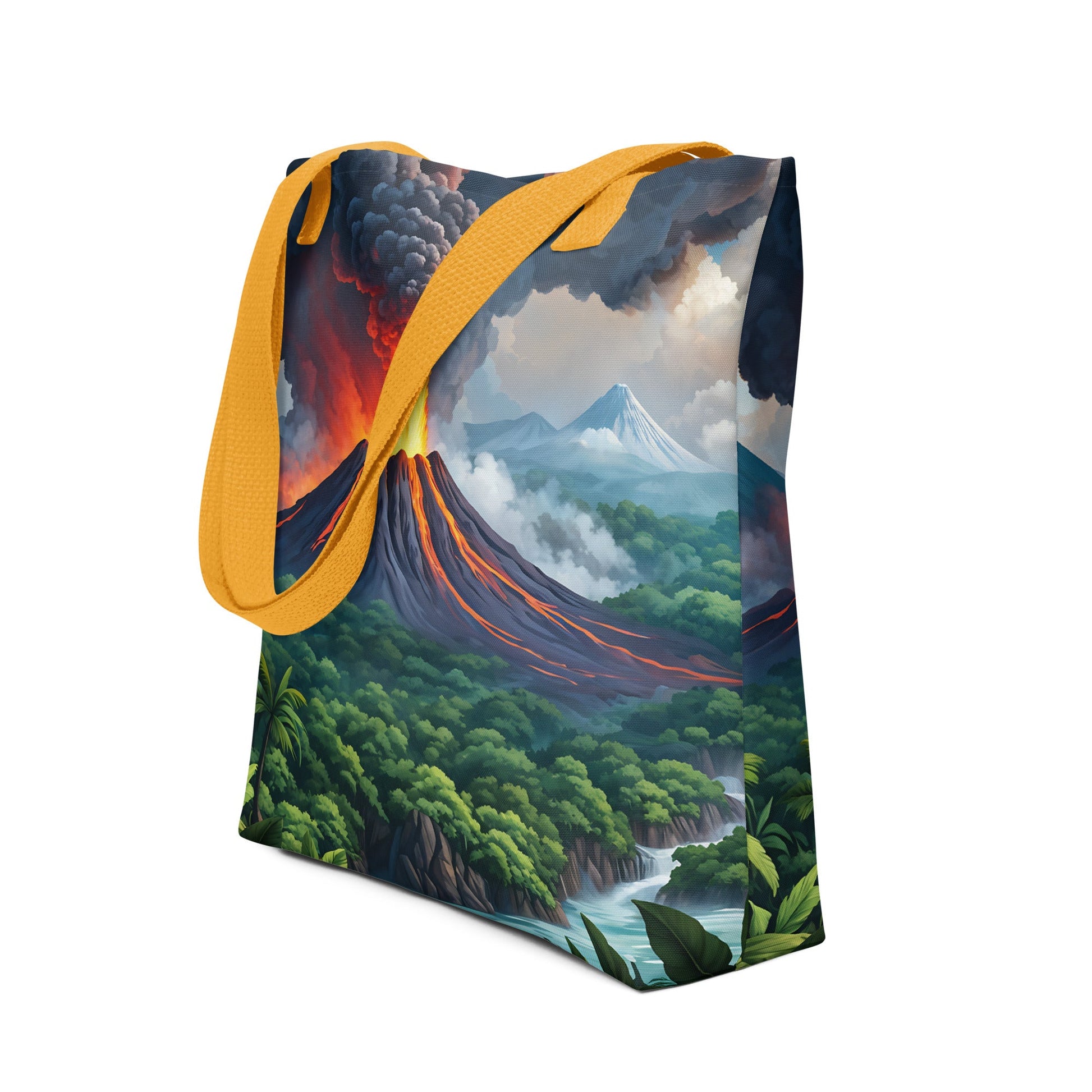 Volcano and Snowy Mountains Tote Bag - Tote Bags - Discovery Co.