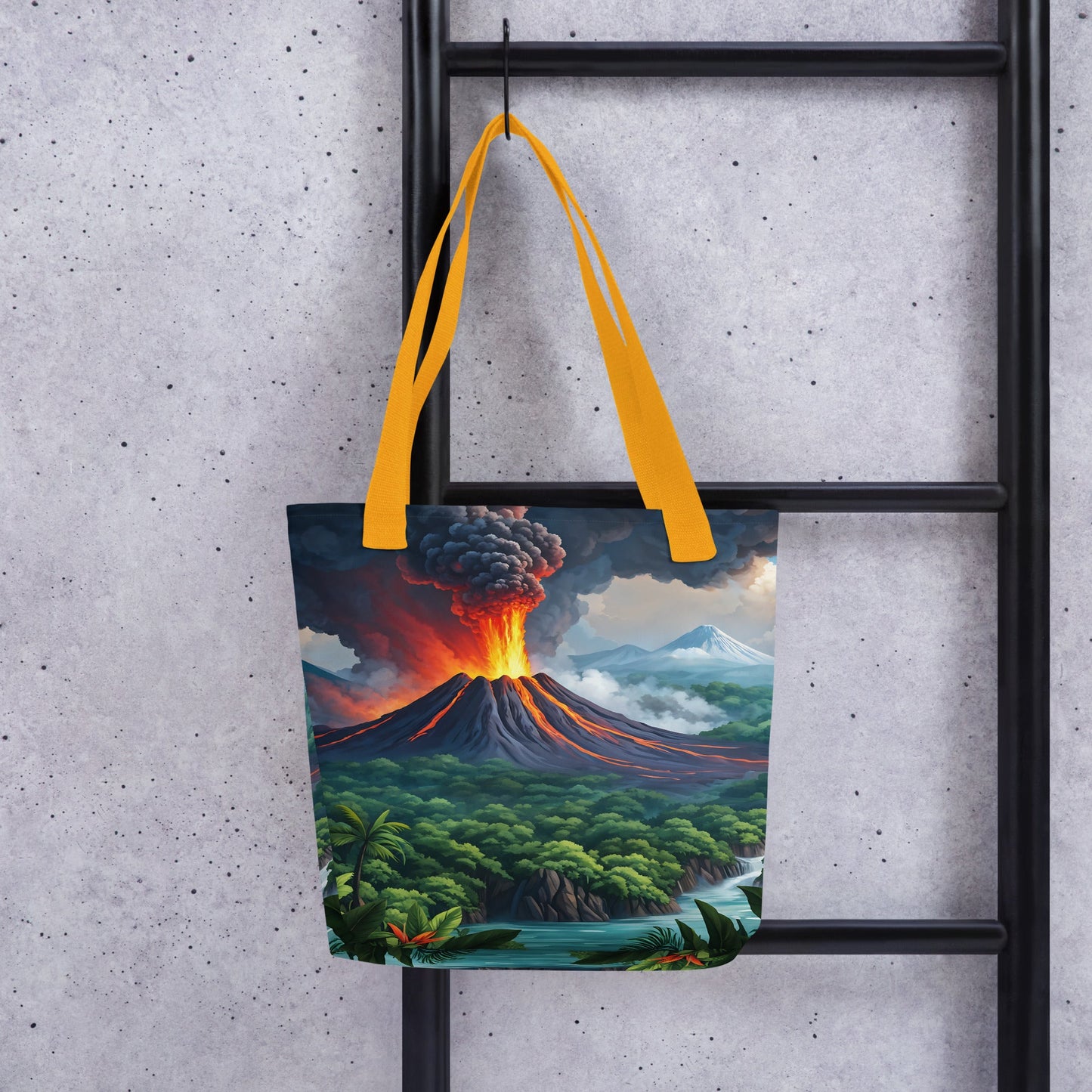 Volcano and Snowy Mountains Tote Bag - Tote Bags - Discovery Co.