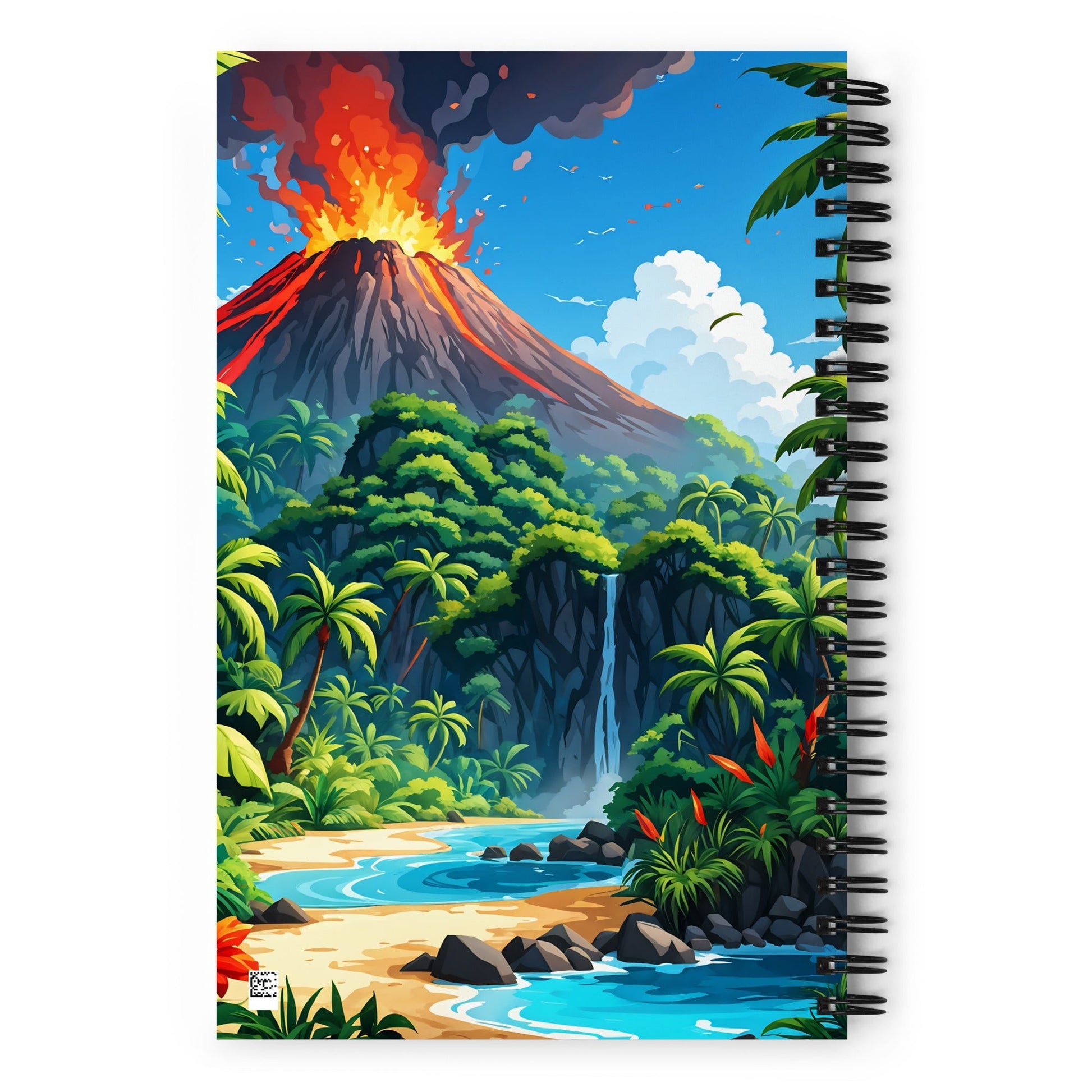 Volcano and Waterfall Spiral Notebook - Spiral Notebooks - Discovery Co.