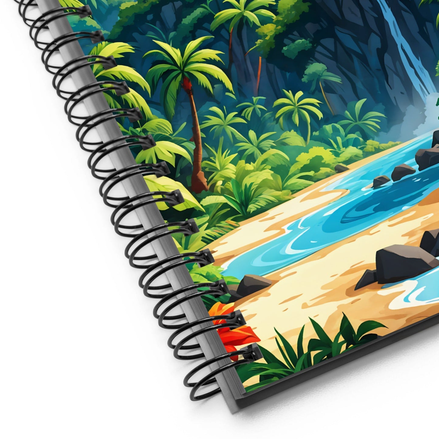 Volcano and Waterfall Spiral Notebook - Spiral Notebooks - Discovery Co.