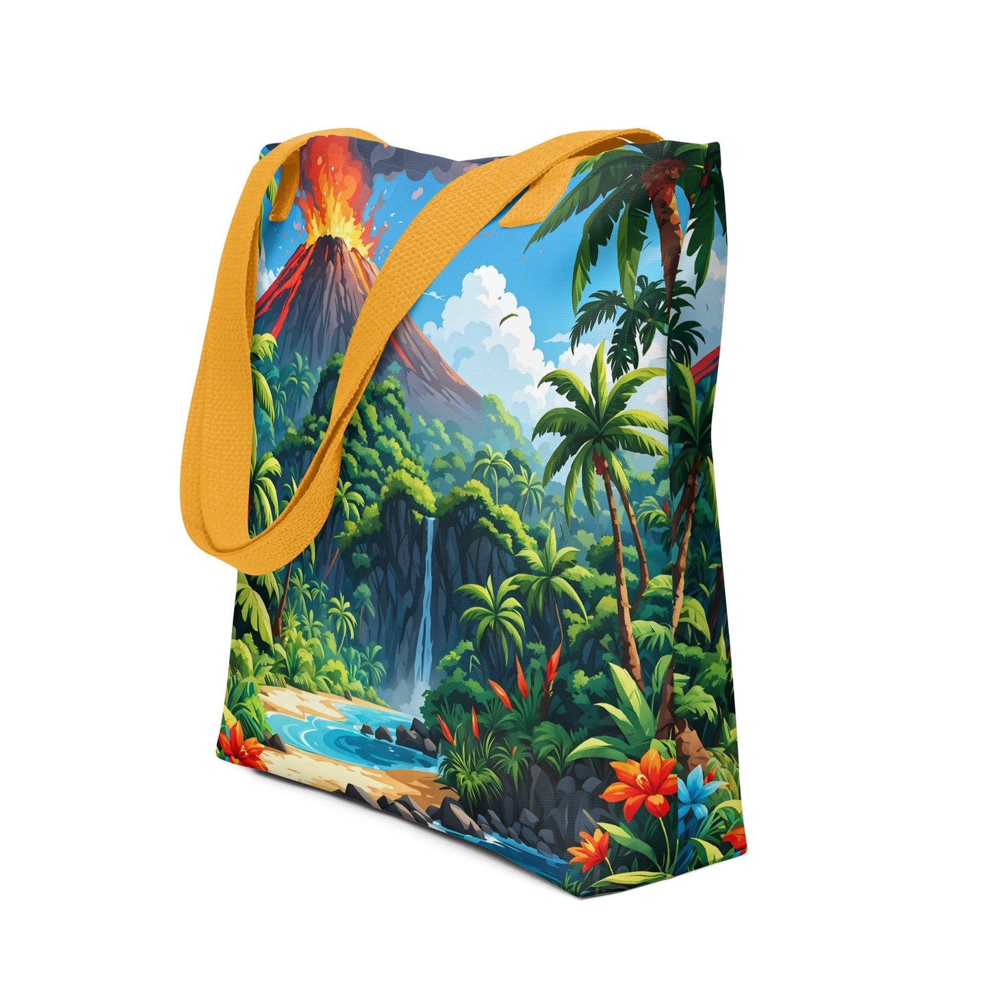 Volcano and Waterfall Tote Bag - Tote Bags - Discovery Co.