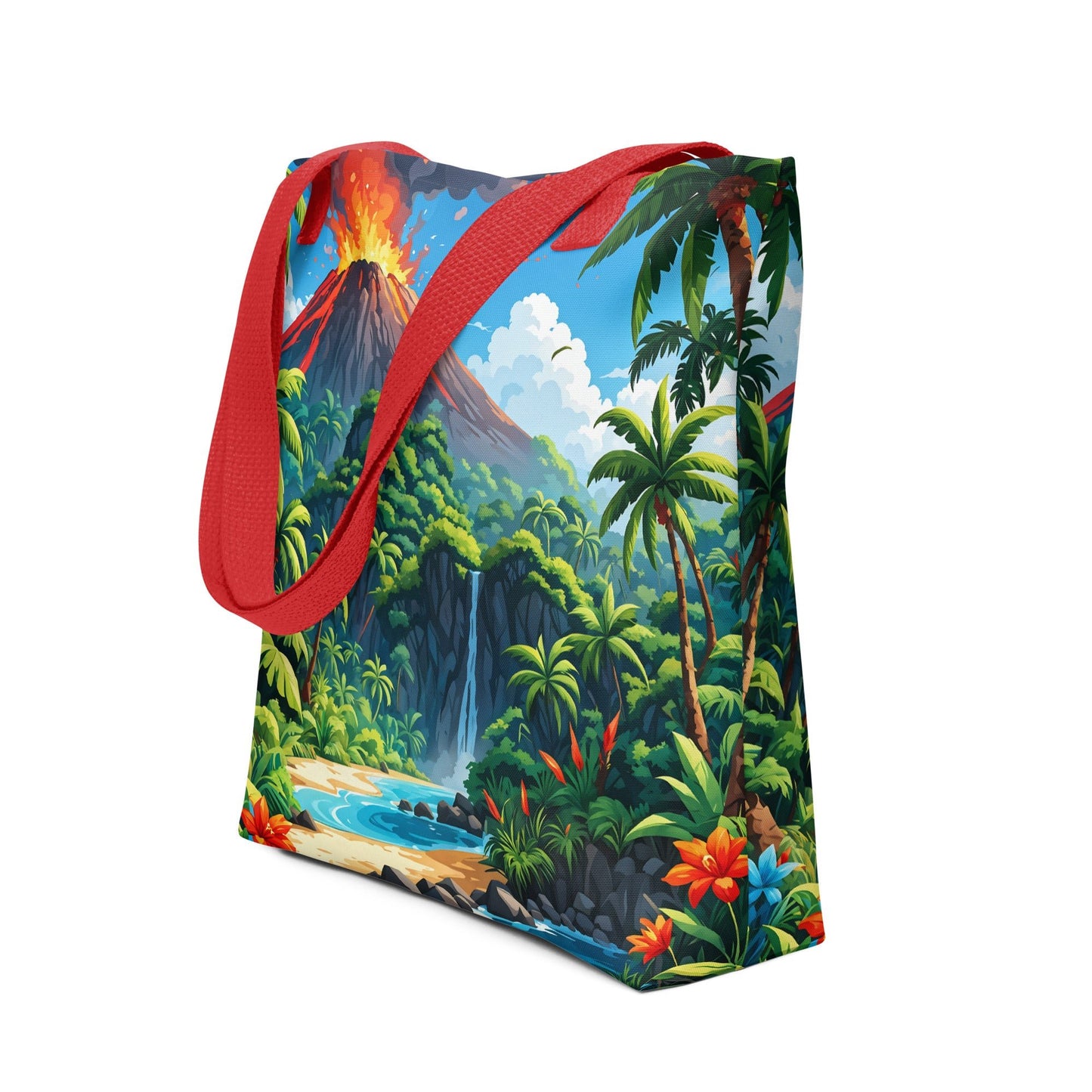 Volcano and Waterfall Tote Bag - Tote Bags - Discovery Co.