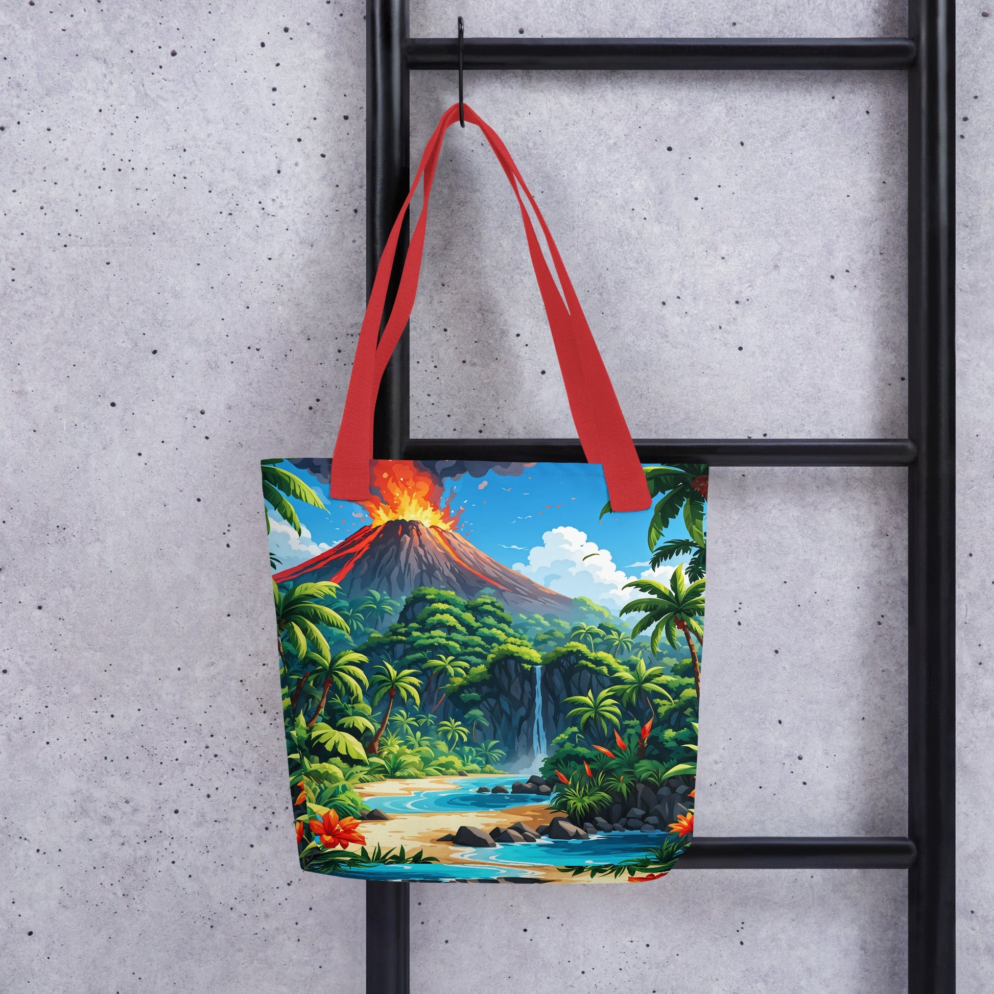 Volcano and Waterfall Tote Bag - Tote Bags - Discovery Co.