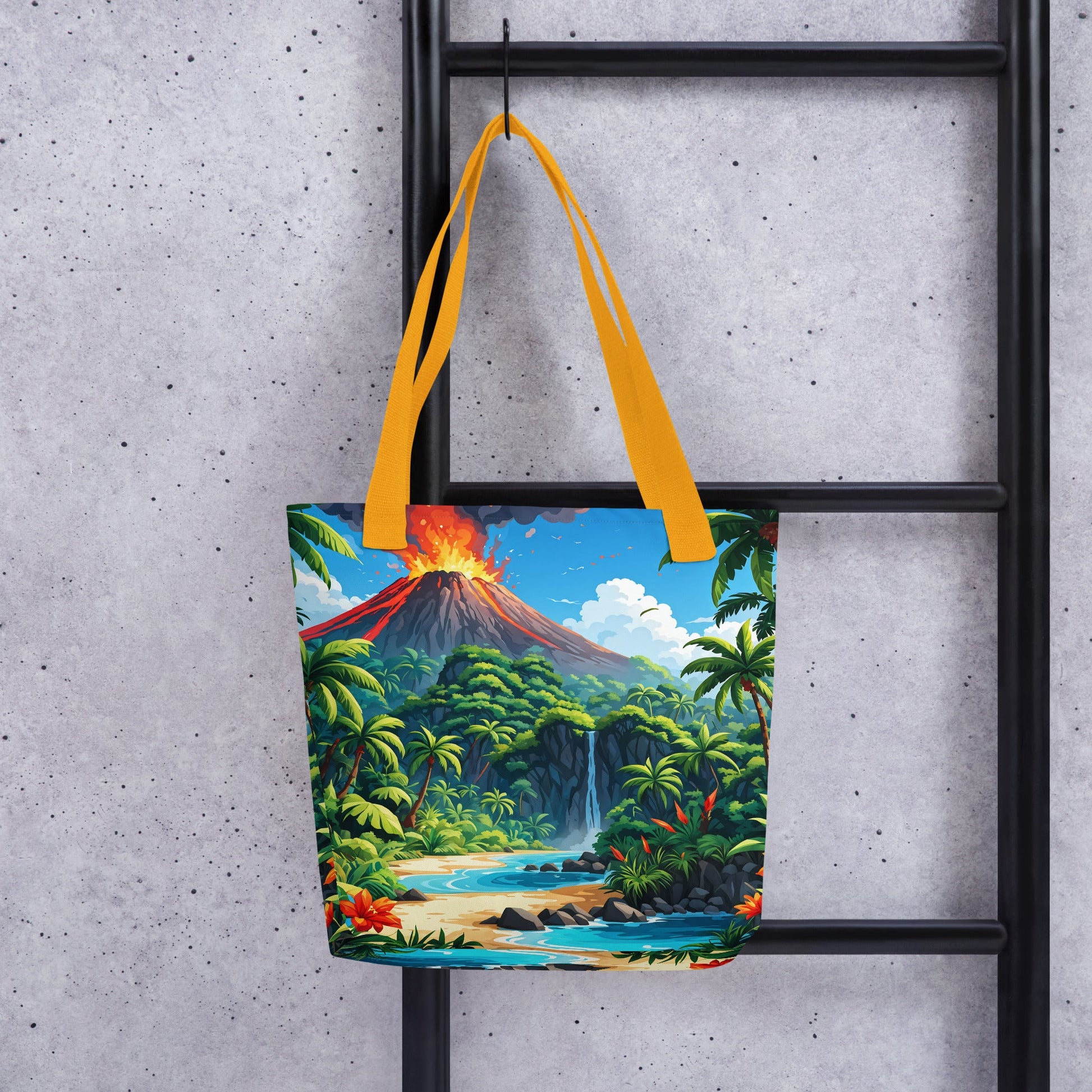 Volcano and Waterfall Tote Bag - Tote Bags - Discovery Co.