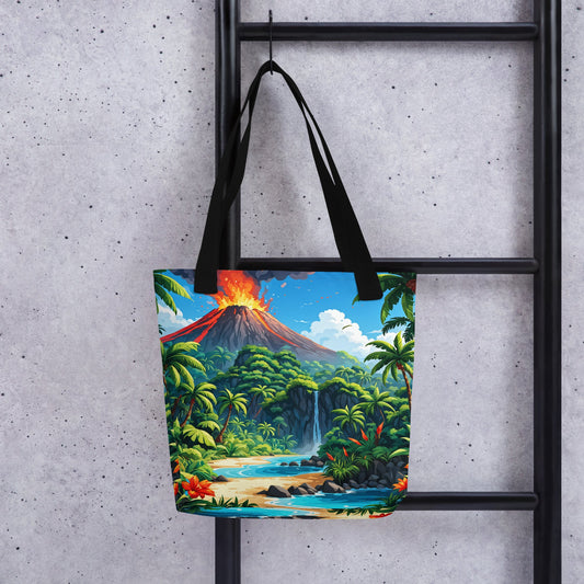 Volcano and Waterfall Tote Bag - Tote Bags - Discovery Co.