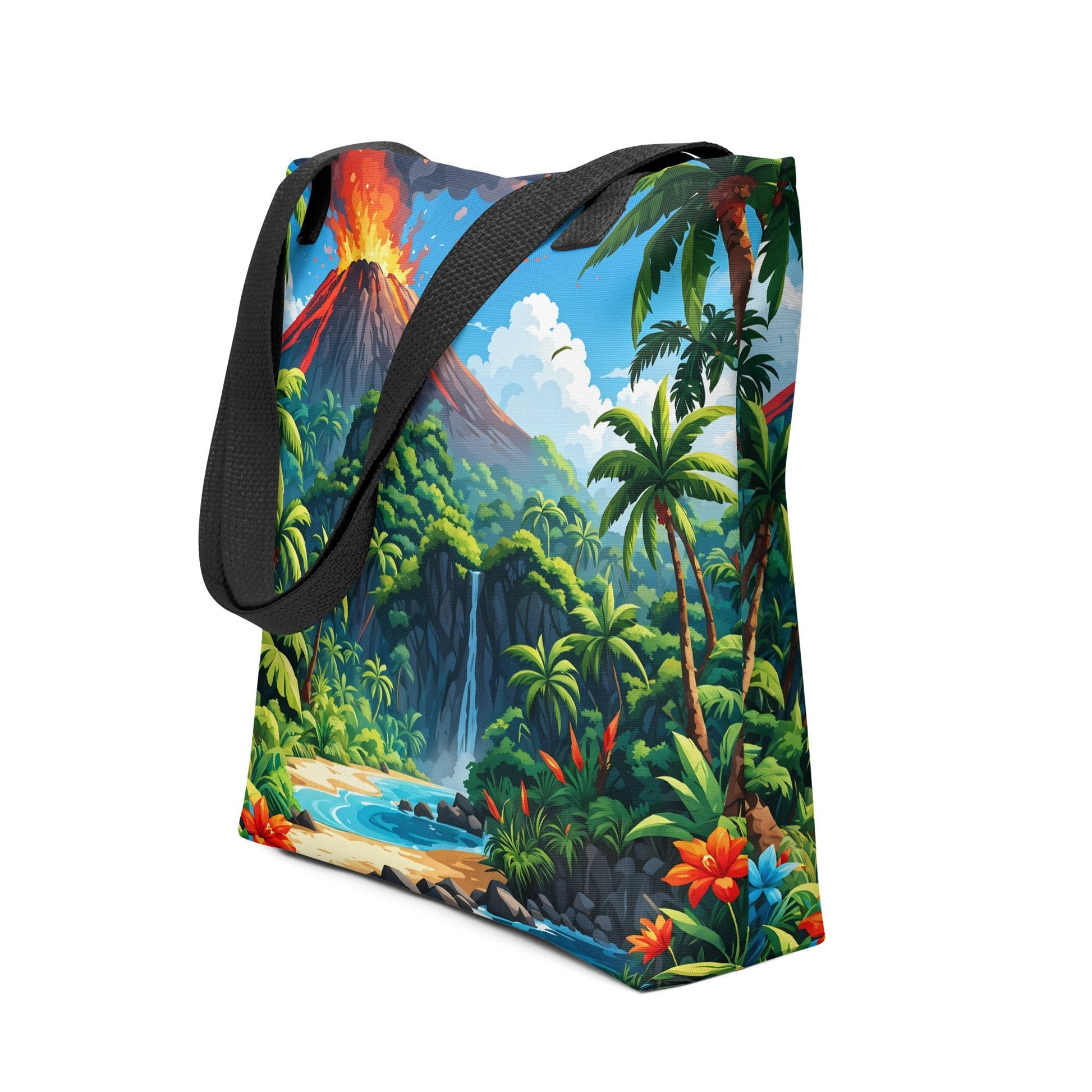 Volcano and Waterfall Tote Bag - Tote Bags - Discovery Co.