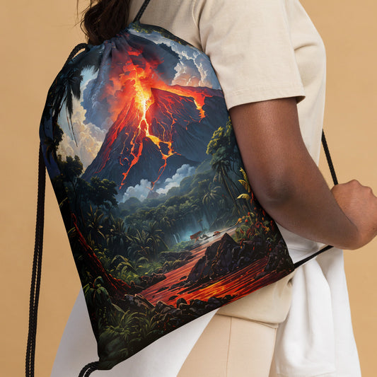 Volcano Drawstring Bag - Drawstring Bag - Discovery Co.