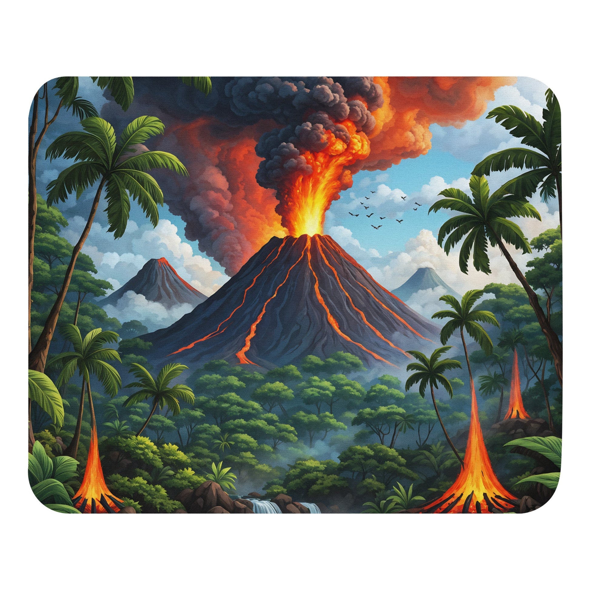 Volcano In The Jungle II Mouse Pad - Mouse Pads - Discovery Co.