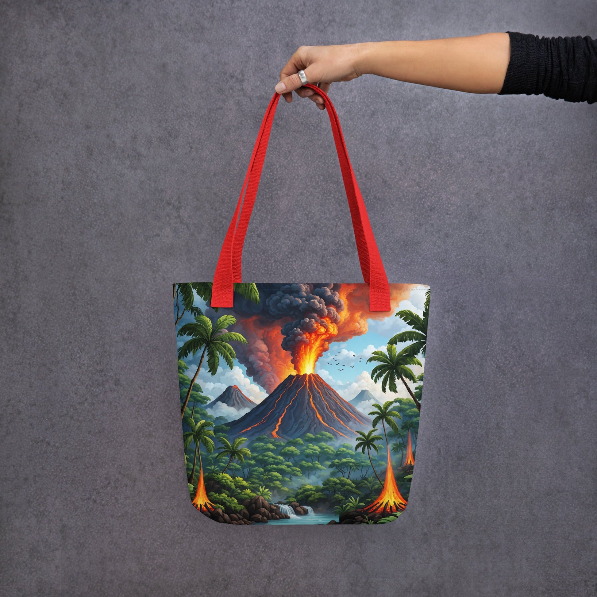 Volcano In The Jungle II Tote Bag - Tote Bags - Discovery Co.