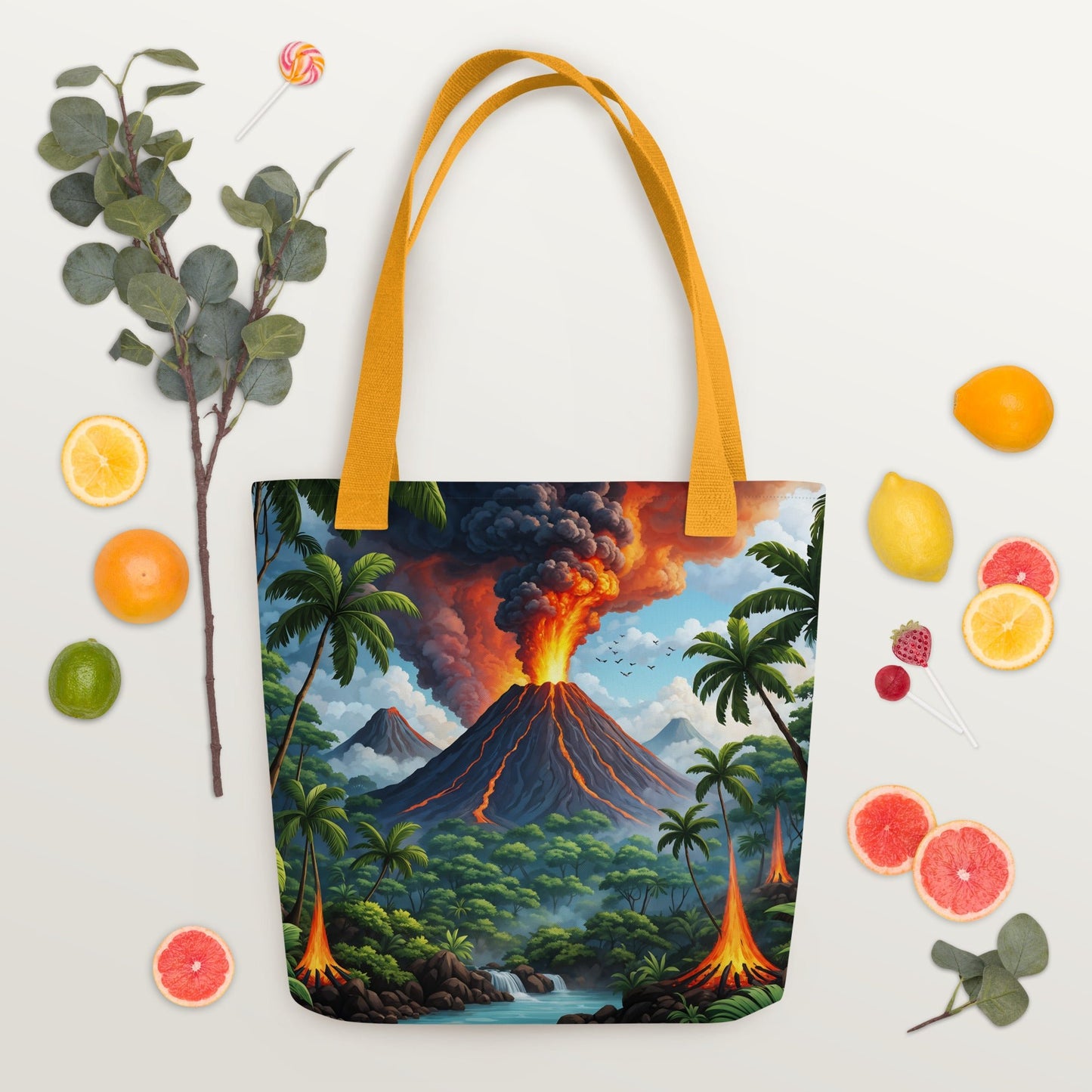 Volcano In The Jungle II Tote Bag - Tote Bags - Discovery Co.