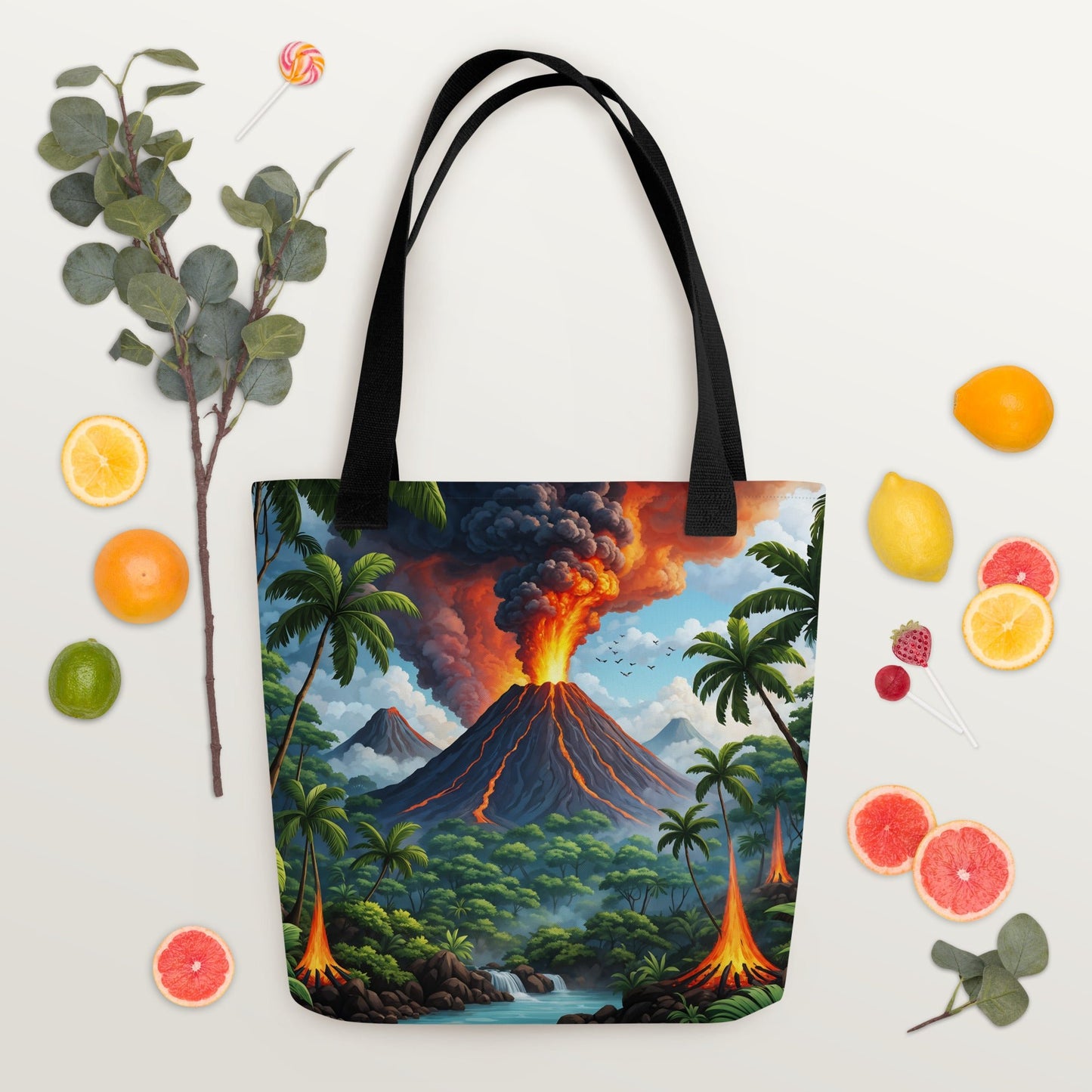 Volcano In The Jungle II Tote Bag - Tote Bags - Discovery Co.