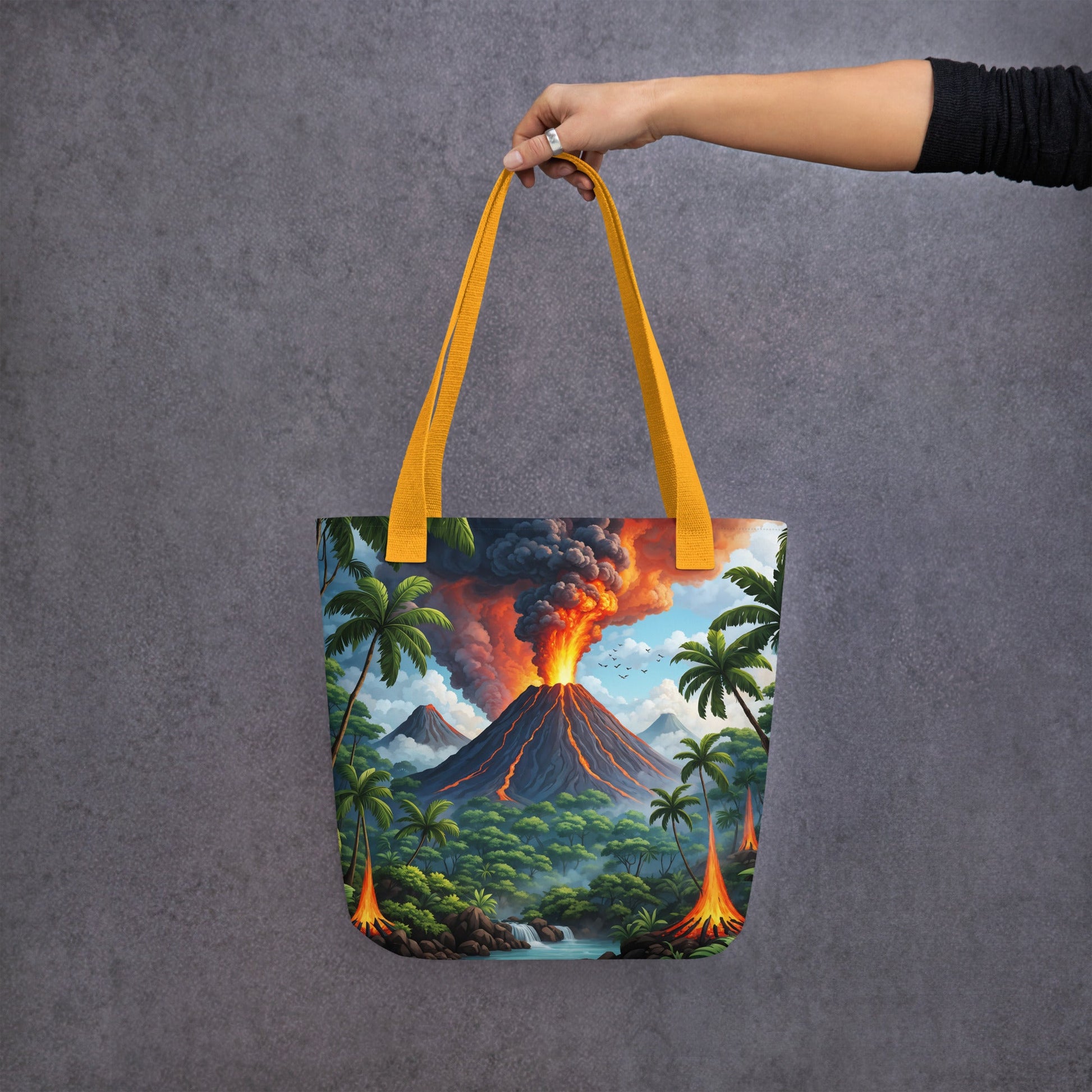 Volcano In The Jungle II Tote Bag - Tote Bags - Discovery Co.