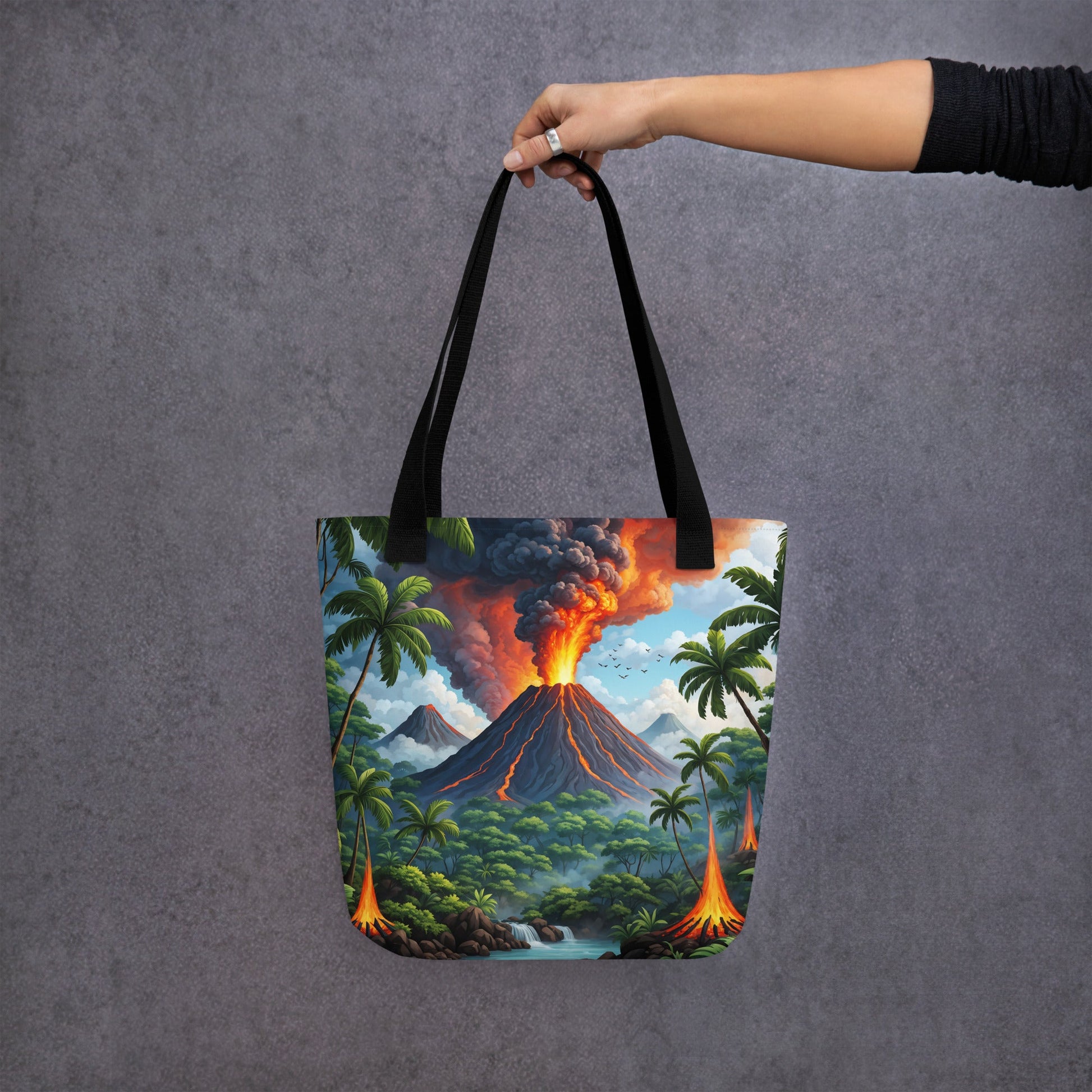 Volcano In The Jungle II Tote Bag - Tote Bags - Discovery Co.