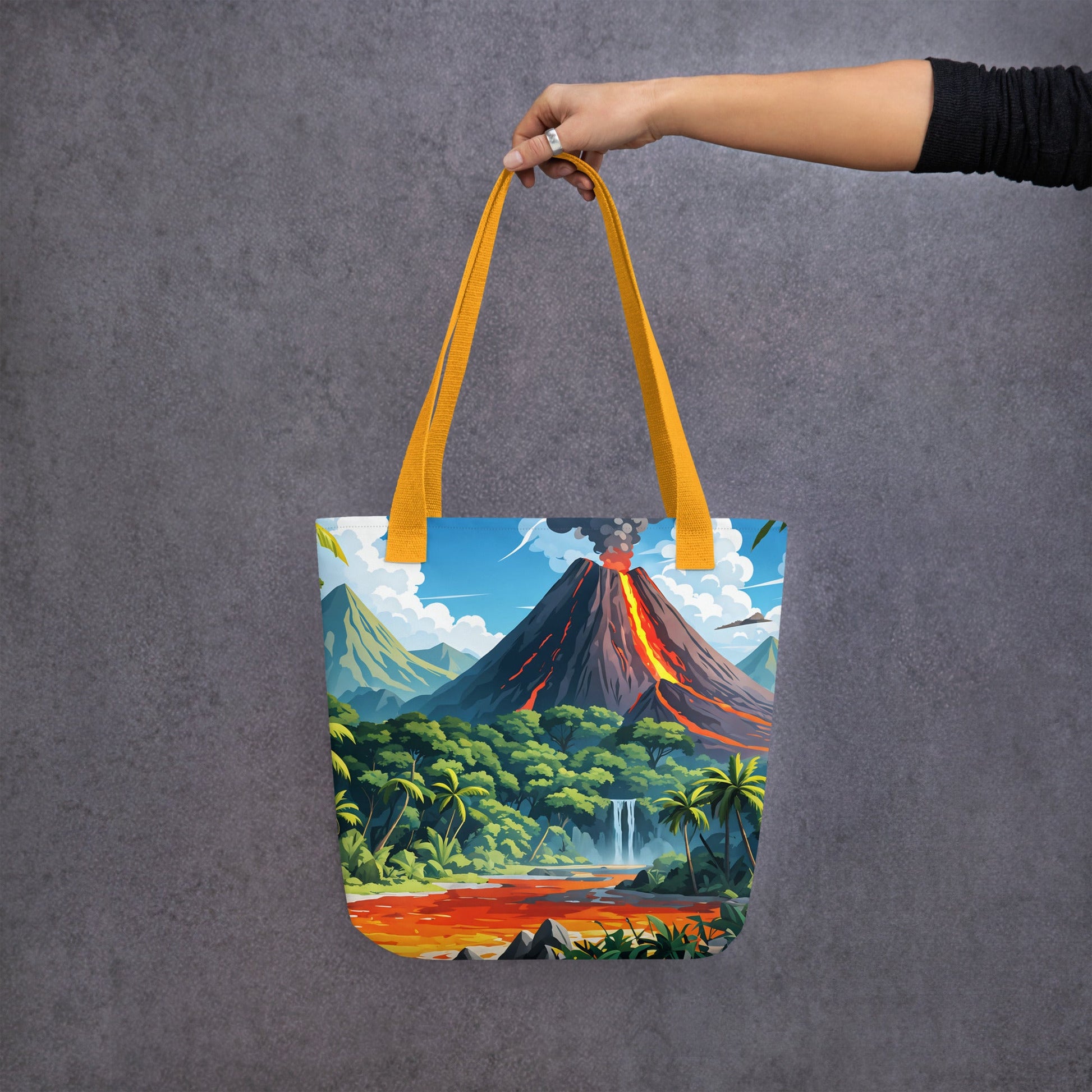 Volcano In The Jungle III Tote Bag - Tote Bags - Discovery Co.