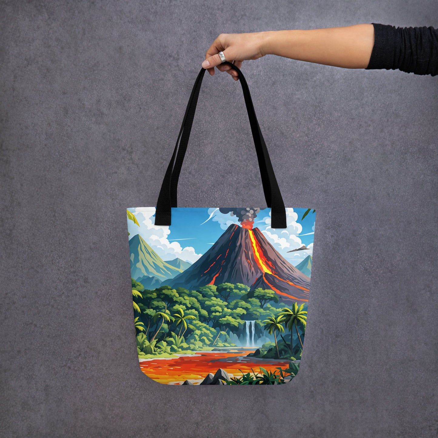 Volcano In The Jungle III Tote Bag - Tote Bags - Discovery Co.