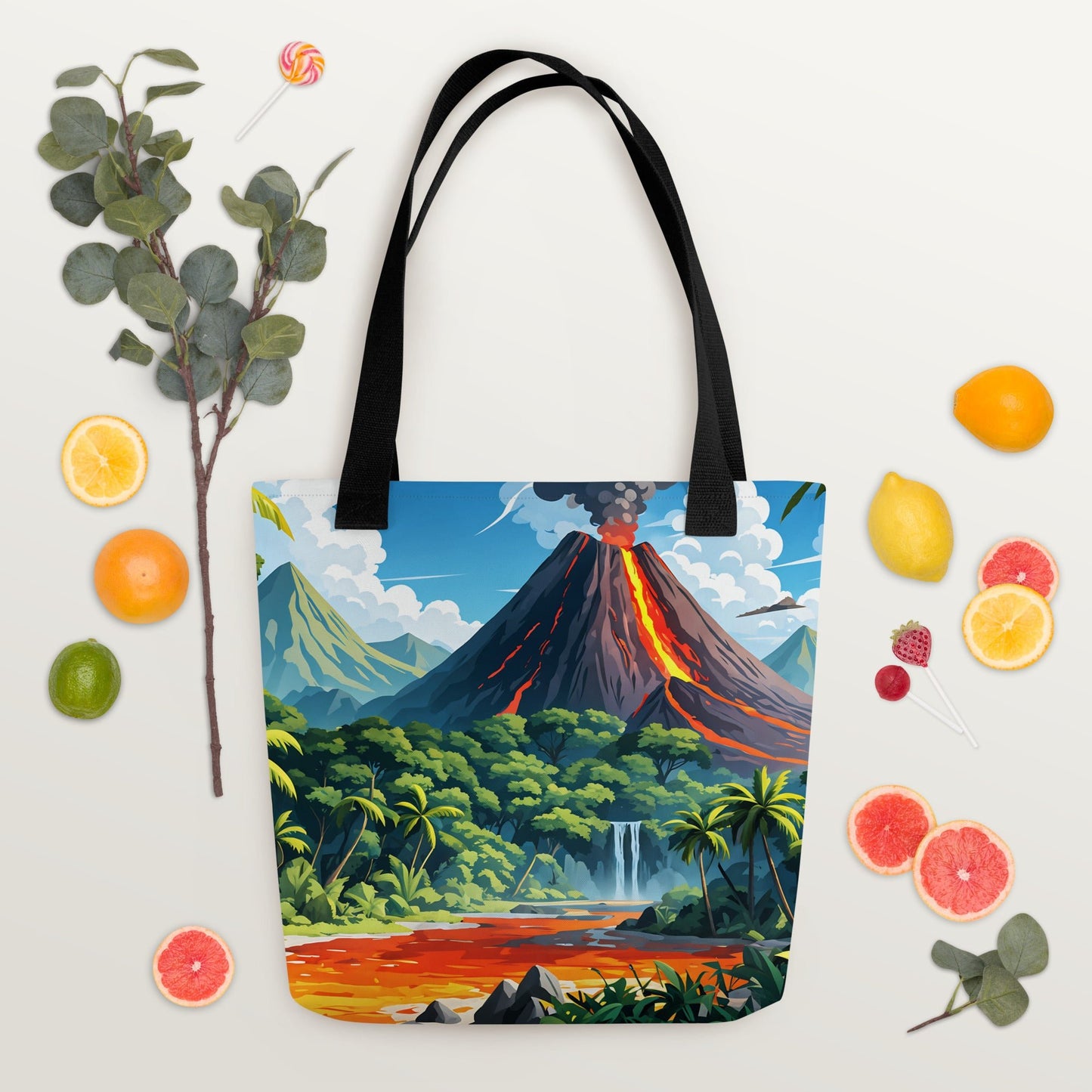 Volcano In The Jungle III Tote Bag - Tote Bags - Discovery Co.