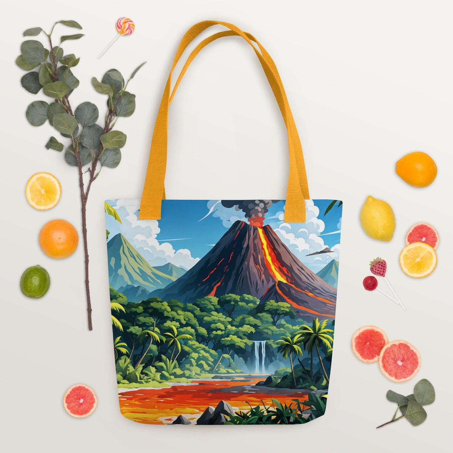 Volcano In The Jungle III Tote Bag - Tote Bags - Discovery Co.