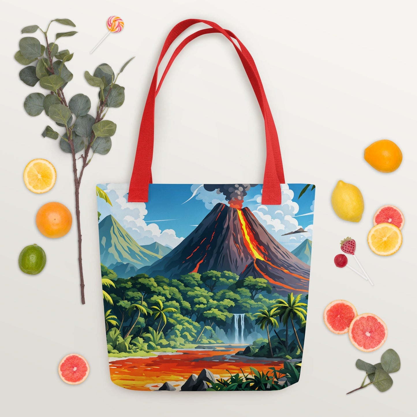 Volcano In The Jungle III Tote Bag - Tote Bags - Discovery Co.