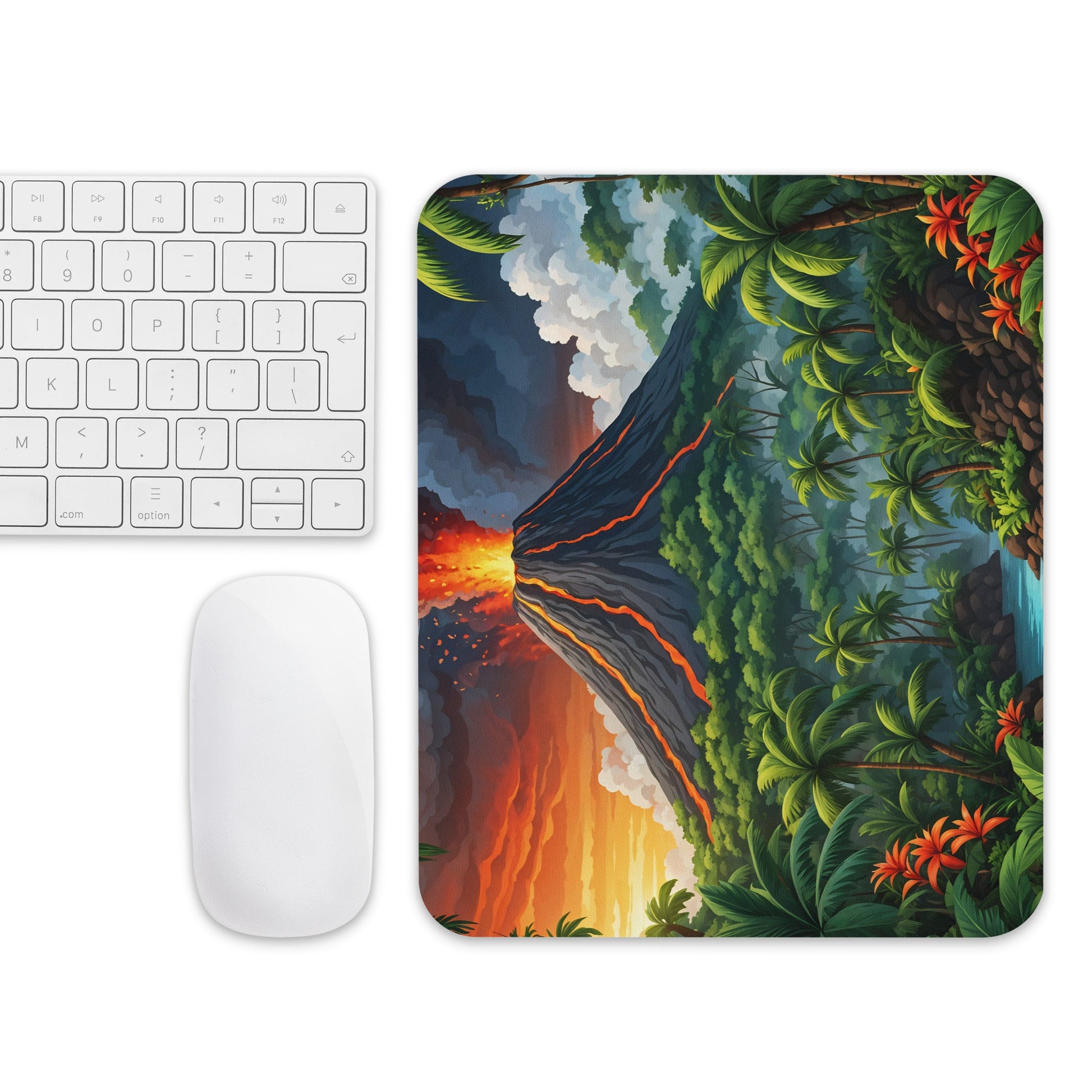 Volcano In The Jungle Mouse Pad - Mouse Pads - Discovery Co.