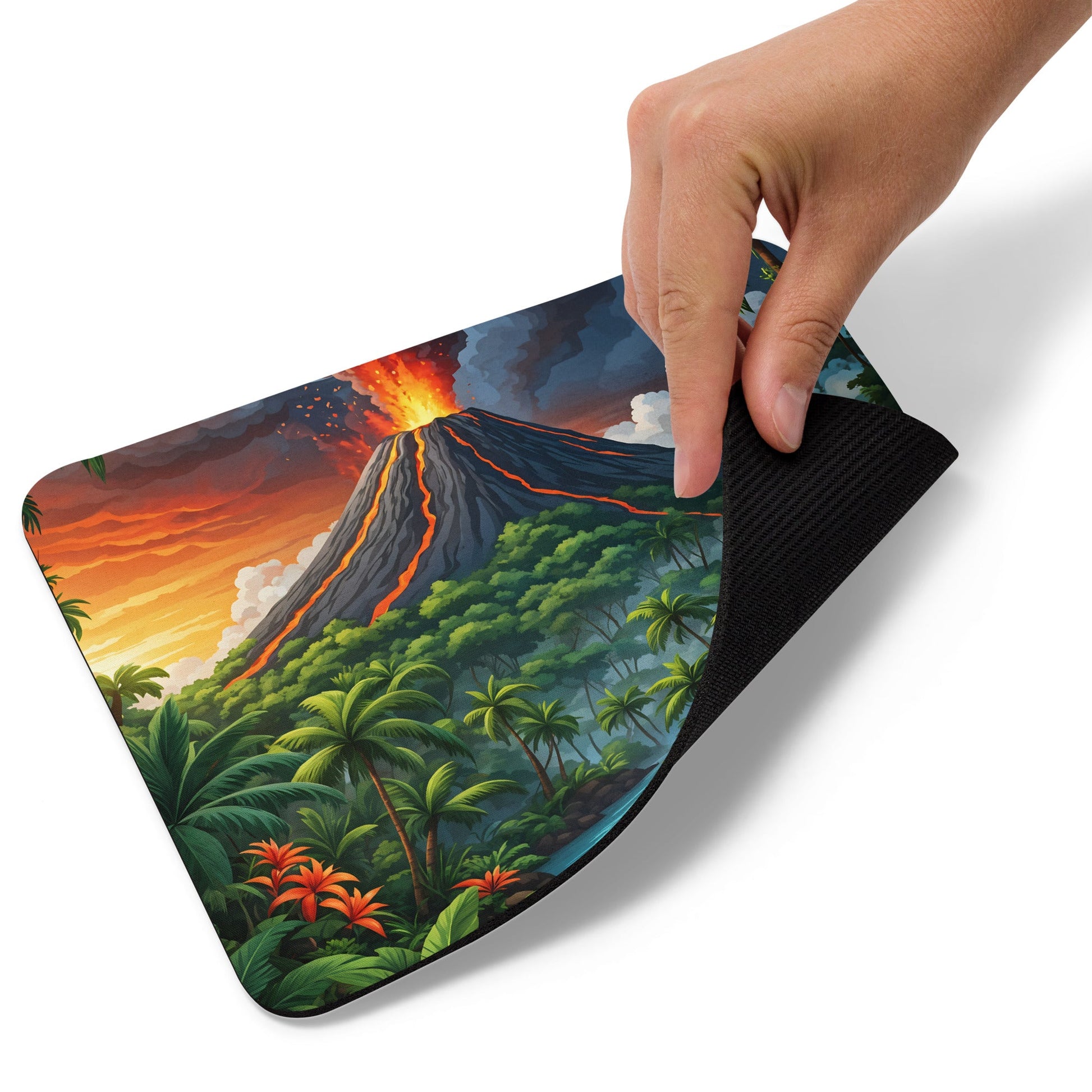 Volcano In The Jungle Mouse Pad - Mouse Pads - Discovery Co.