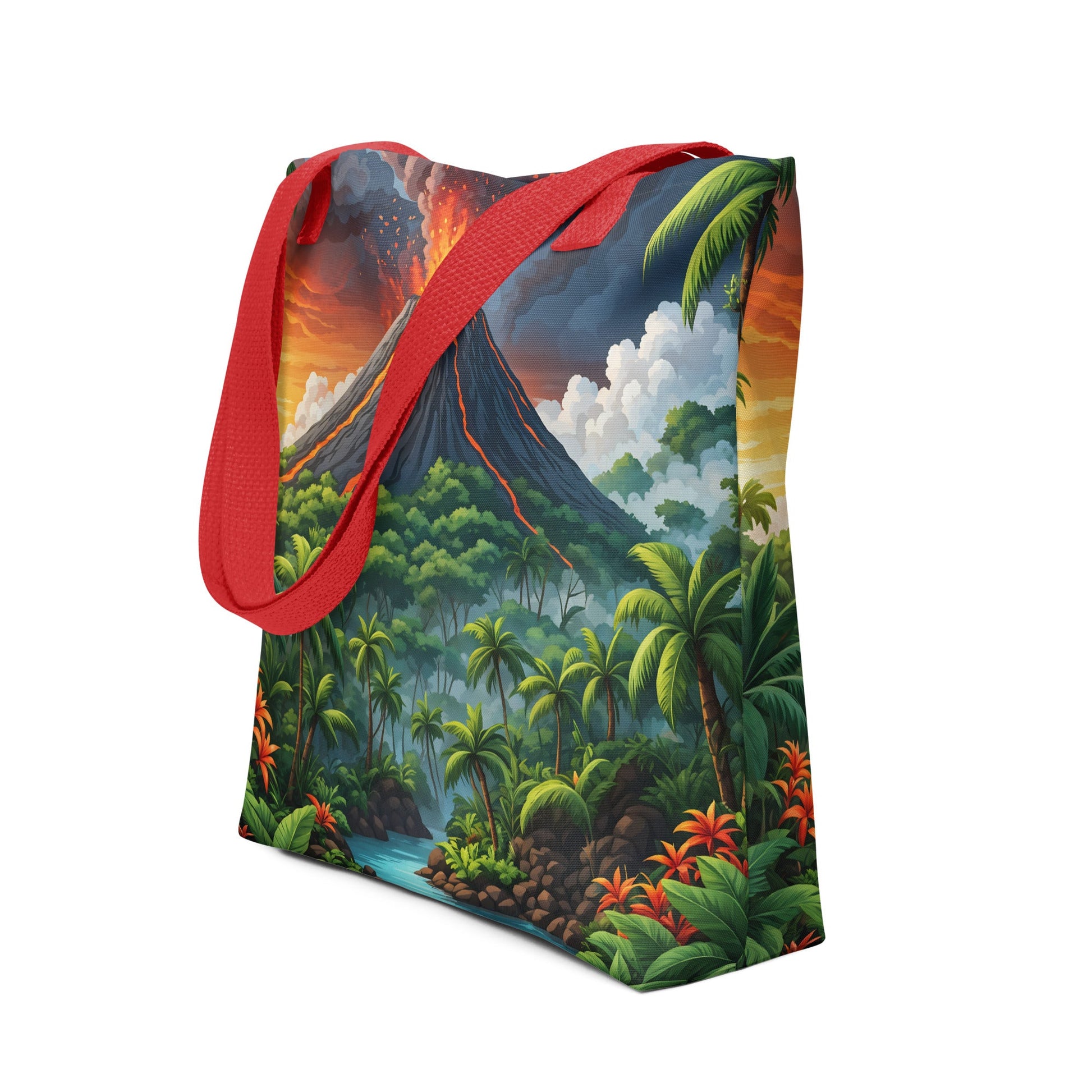 Volcano In The Jungle Tote Bag - Tote Bags - Discovery Co.