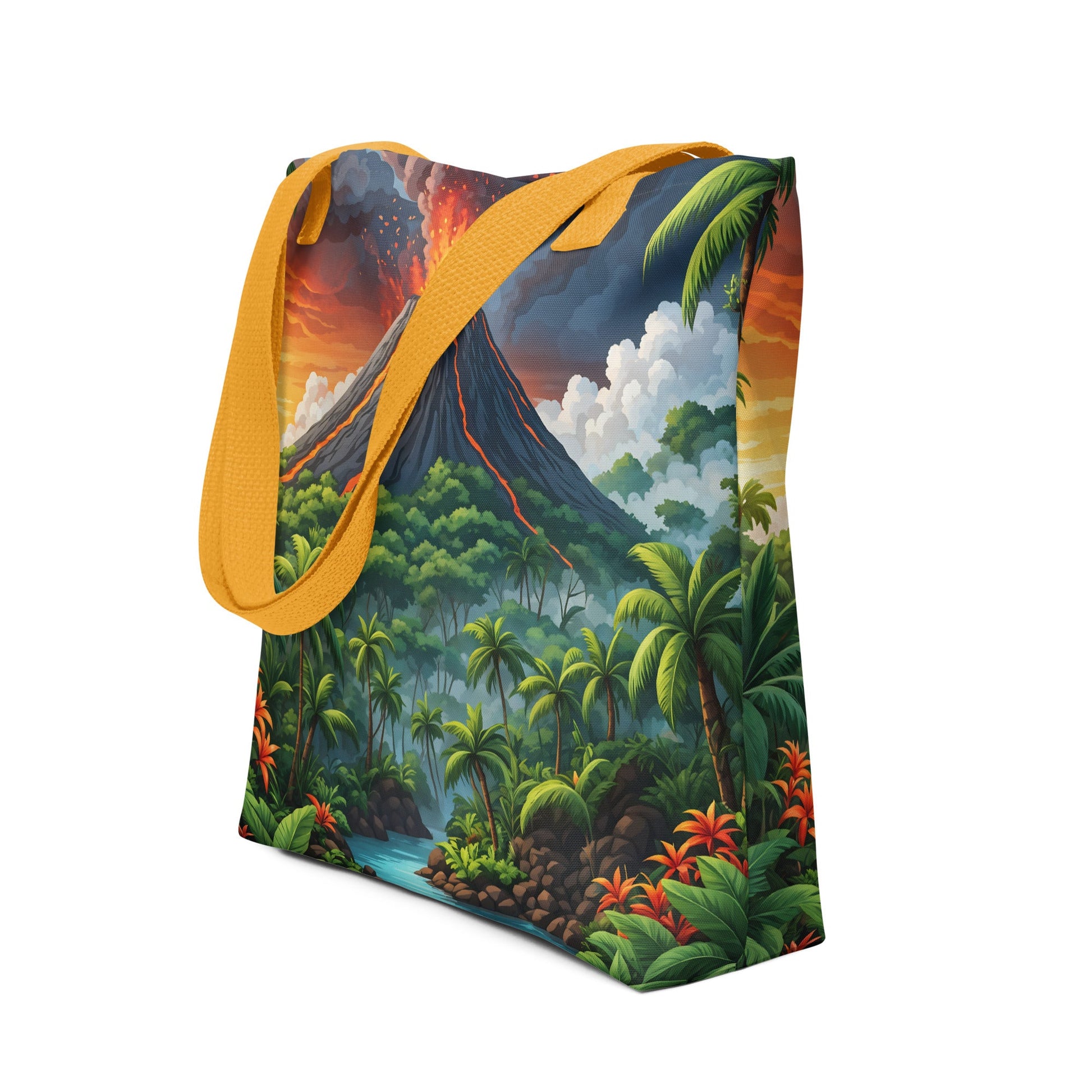 Volcano In The Jungle Tote Bag - Tote Bags - Discovery Co.