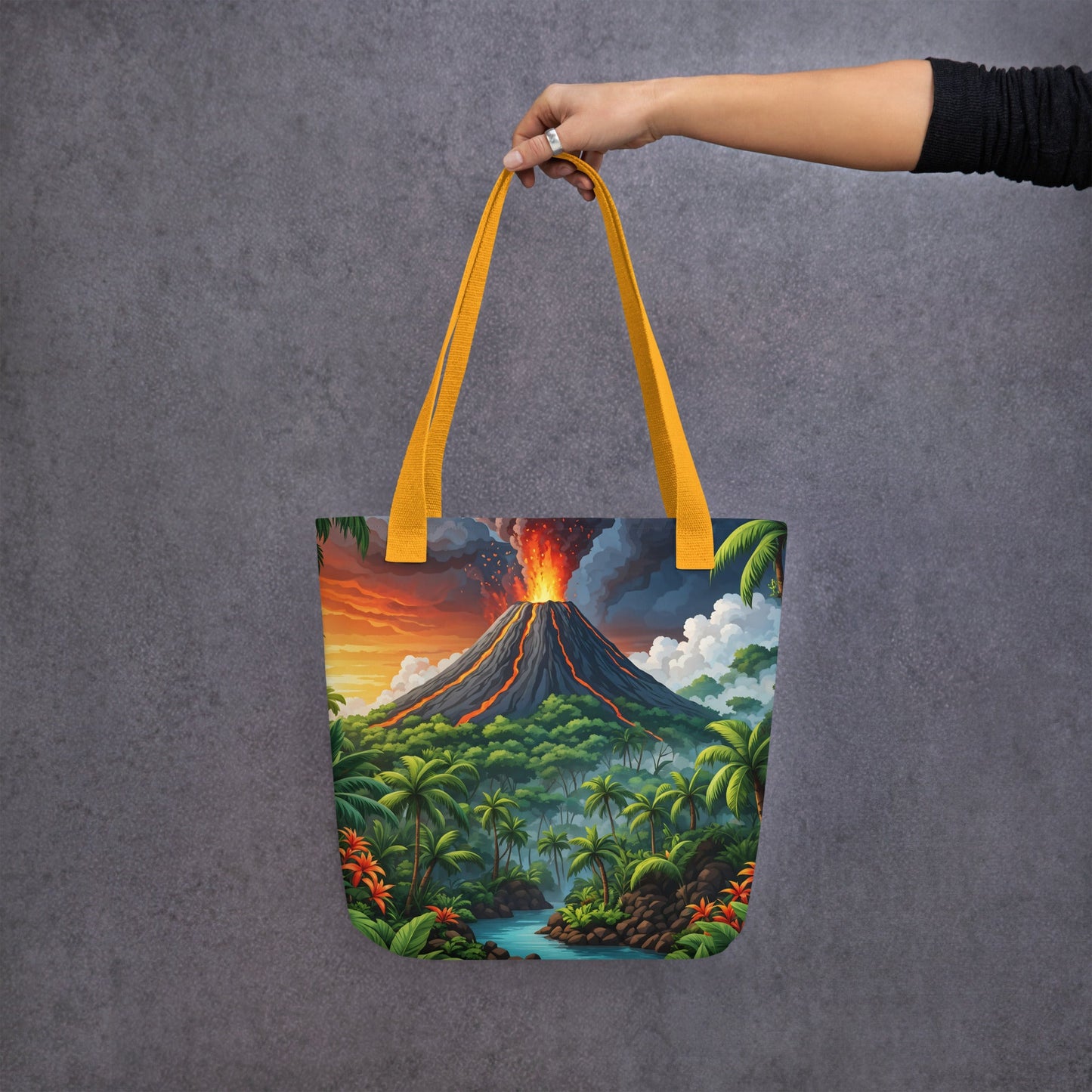 Volcano In The Jungle Tote Bag - Tote Bags - Discovery Co.