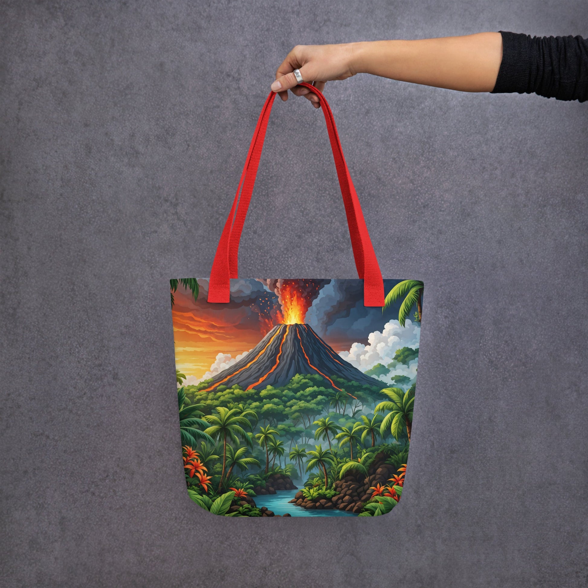 Volcano In The Jungle Tote Bag - Tote Bags - Discovery Co.