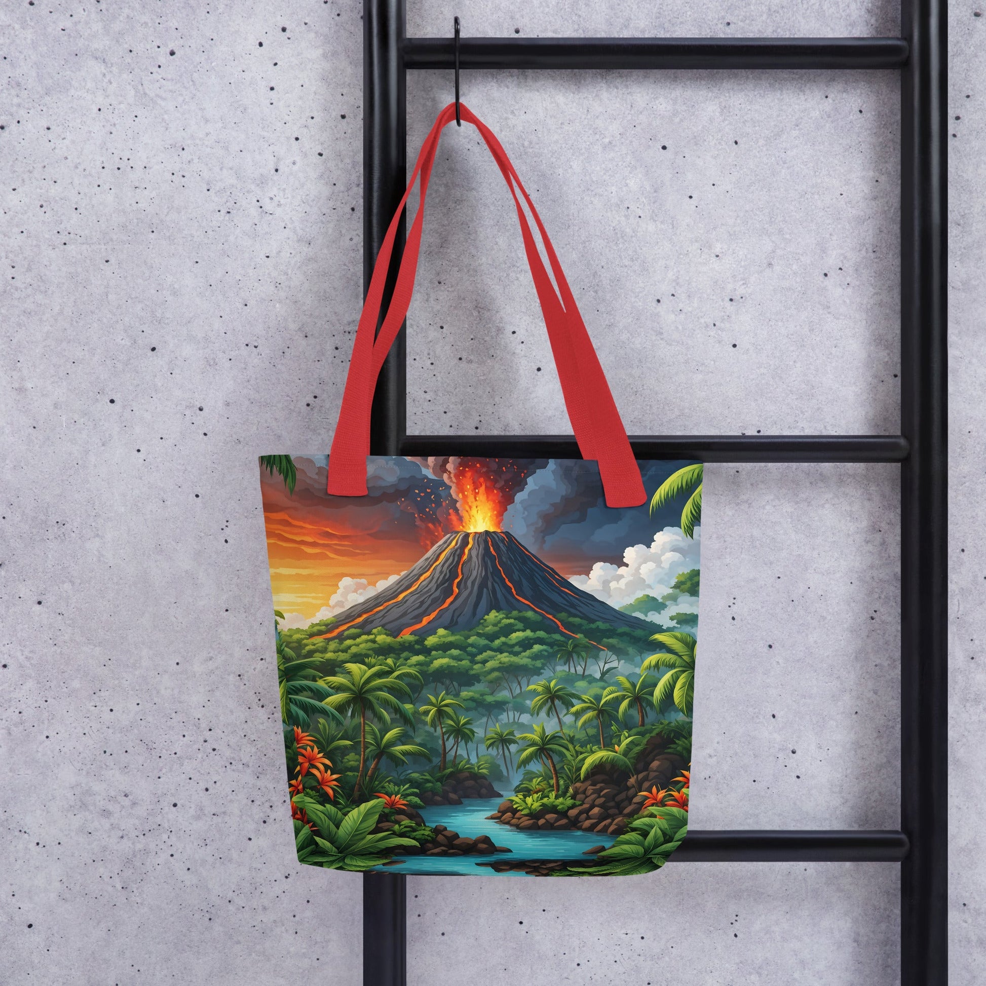 Volcano In The Jungle Tote Bag - Tote Bags - Discovery Co.