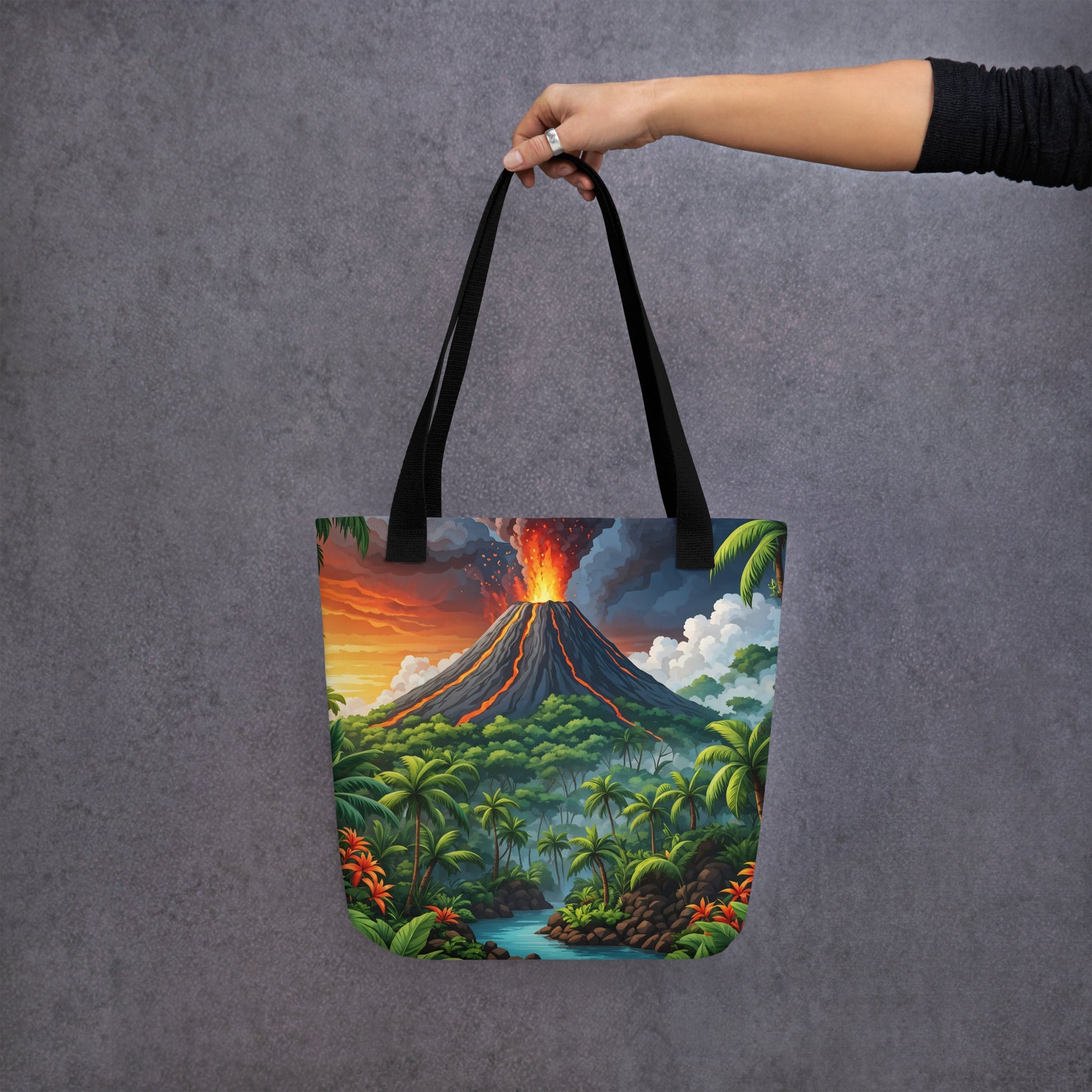 Volcano In The Jungle Tote Bag - Tote Bags - Discovery Co.