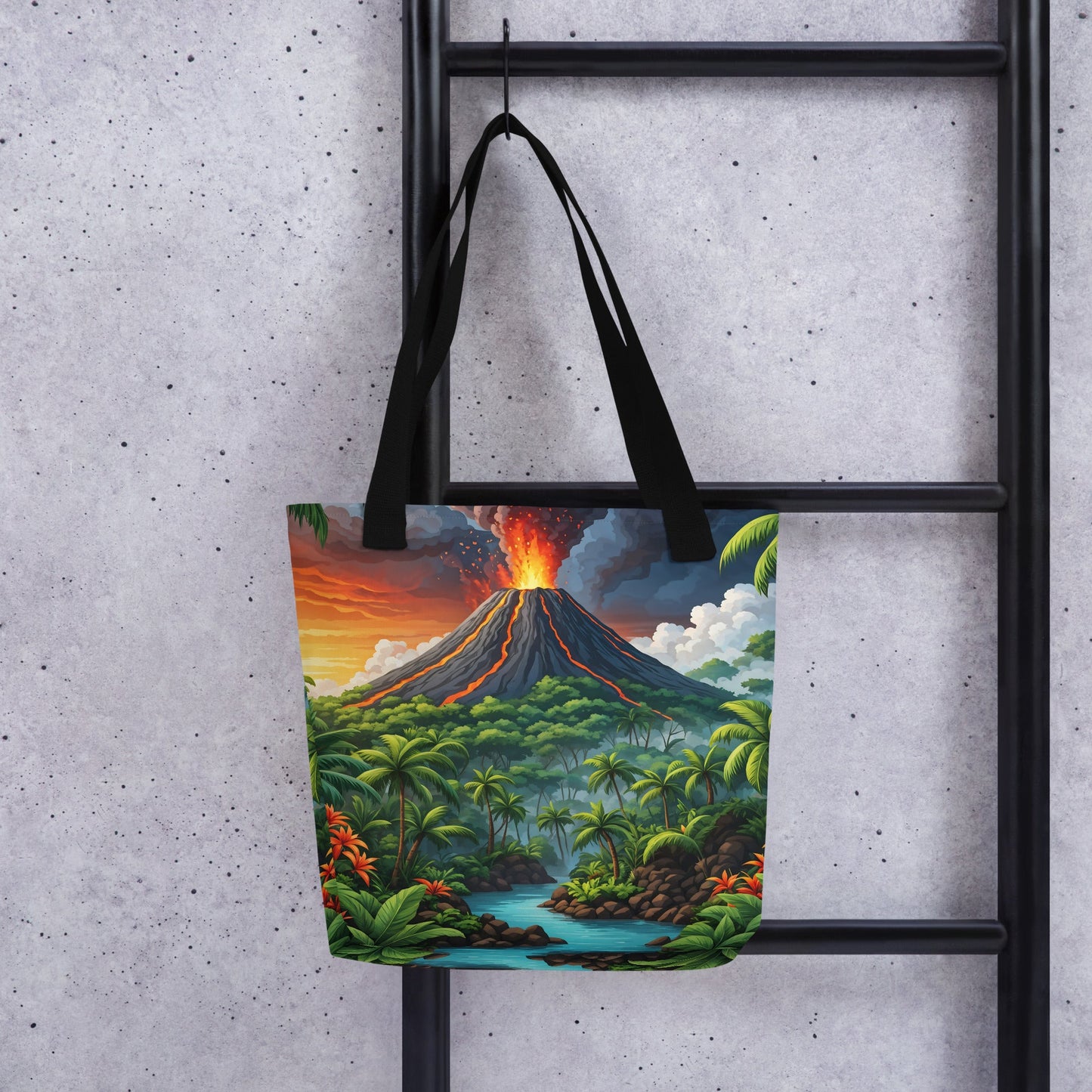 Volcano In The Jungle Tote Bag - Tote Bags - Discovery Co.