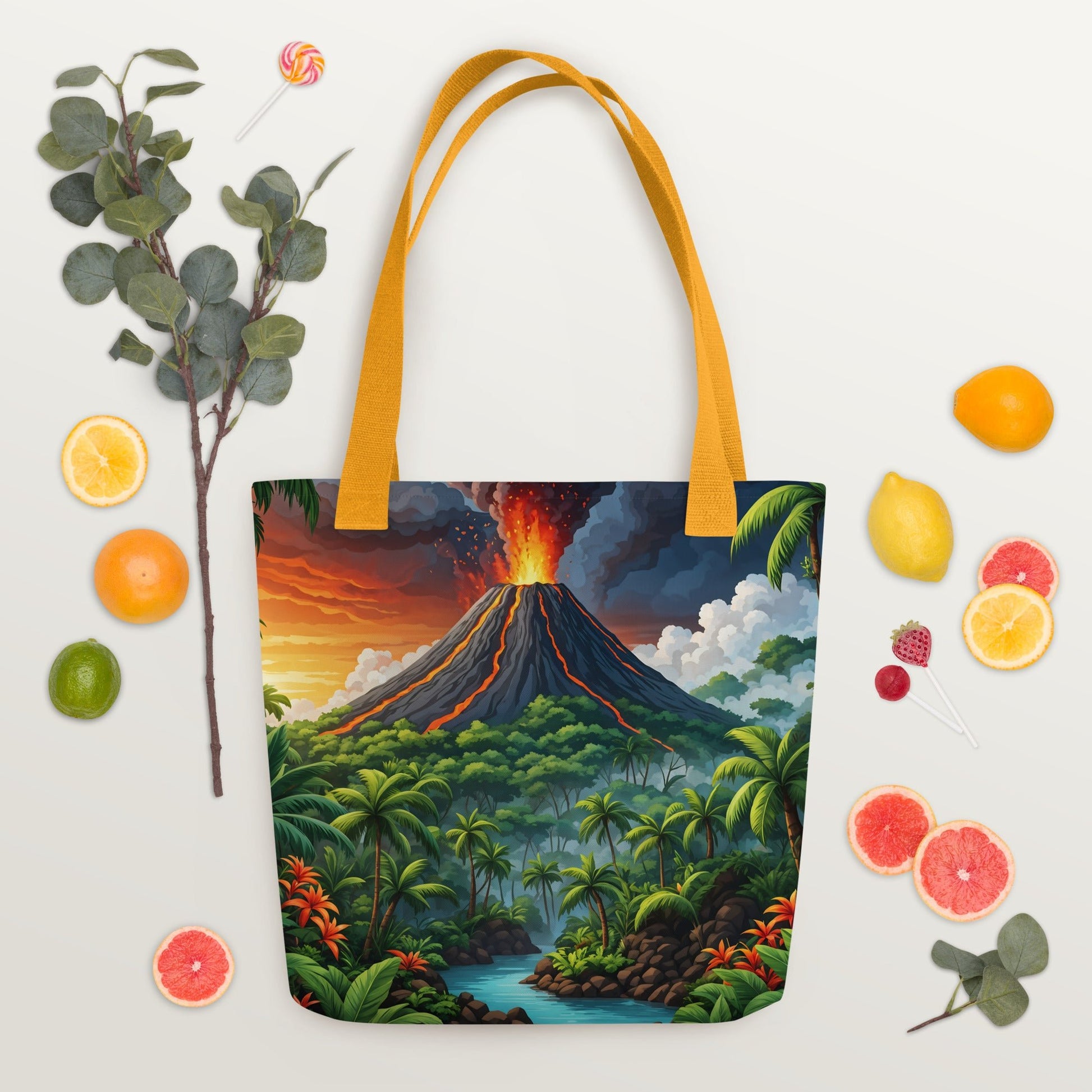 Volcano In The Jungle Tote Bag - Tote Bags - Discovery Co.