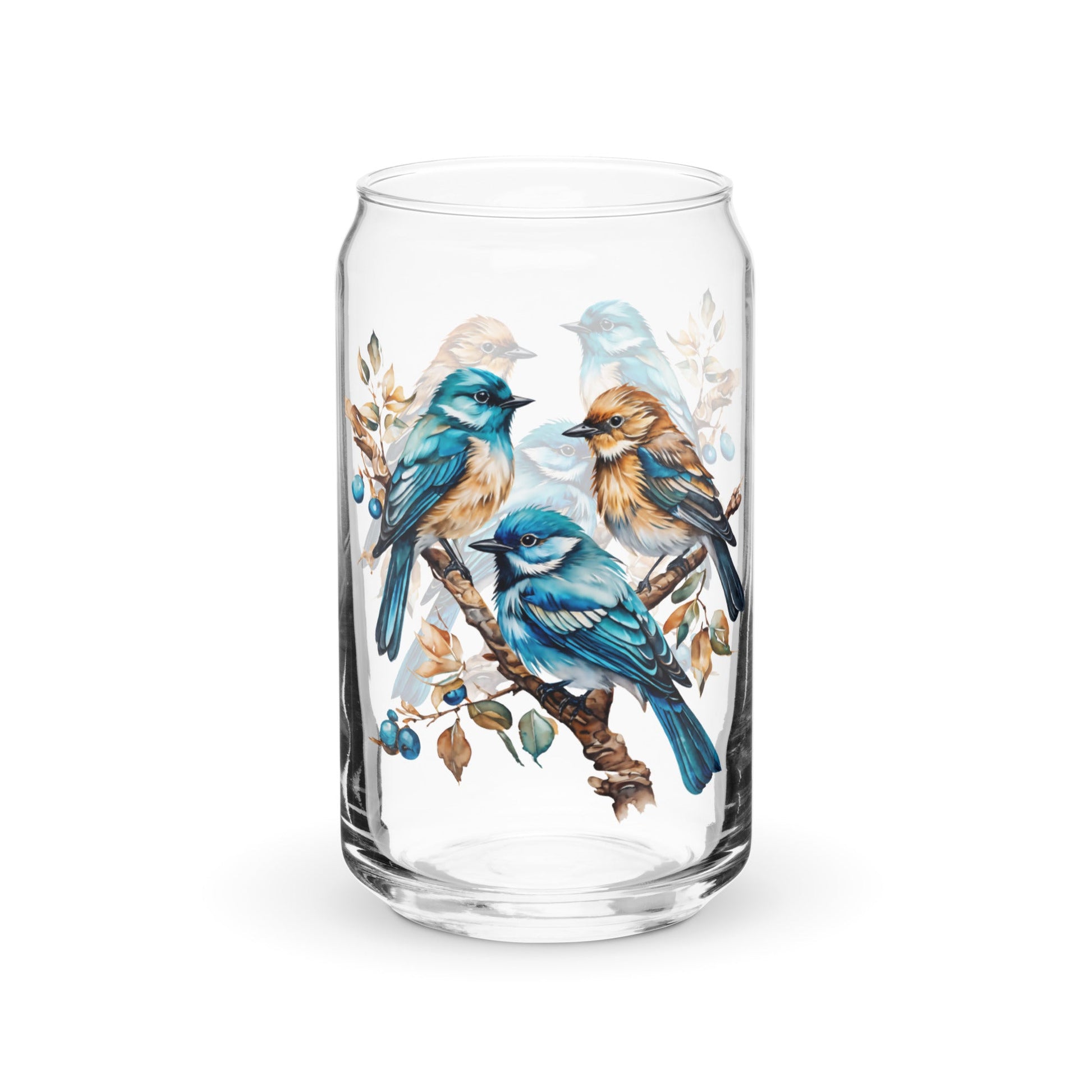 Watercolor Birds Can - Shaped Glass - Can - Shaped Glass - Discovery Co.