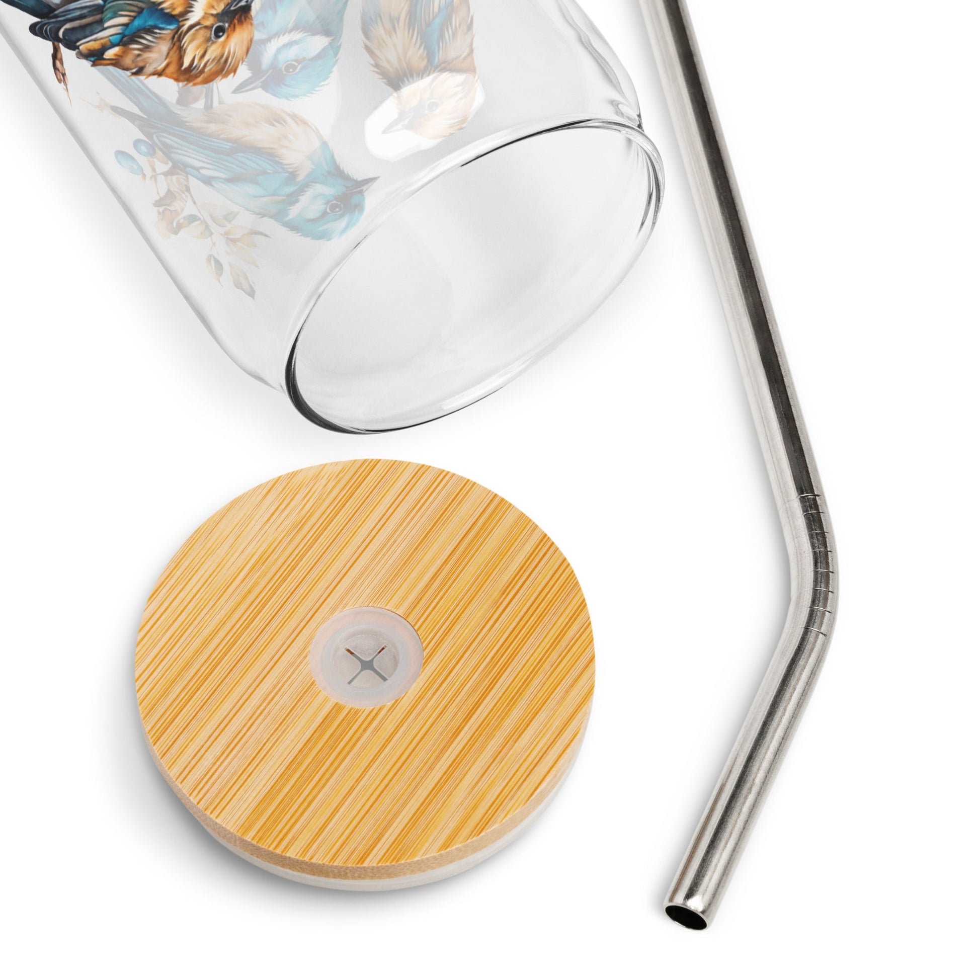 Watercolor Birds Can - Shaped Glass - Can - Shaped Glass - Discovery Co.