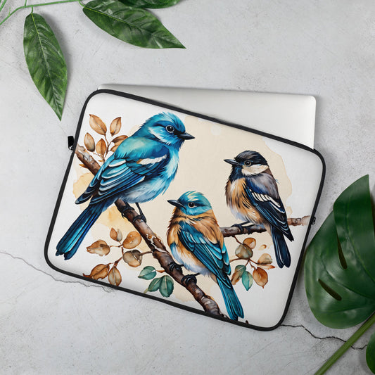 Watercolor Birds II Laptop Sleeve - Laptop Cases - Discovery Co.