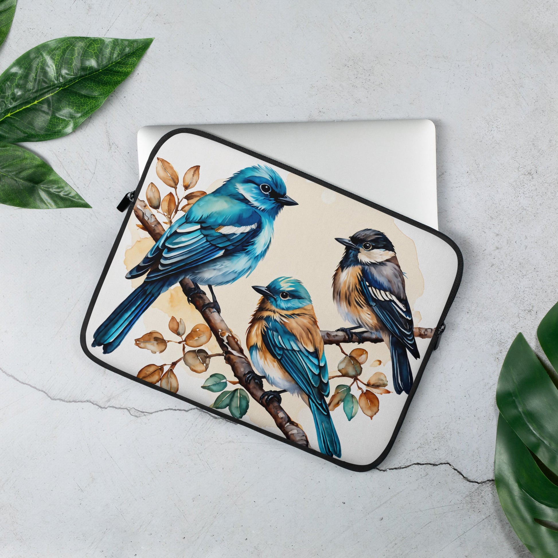 Watercolor Birds II Laptop Sleeve - Laptop Cases - Discovery Co.